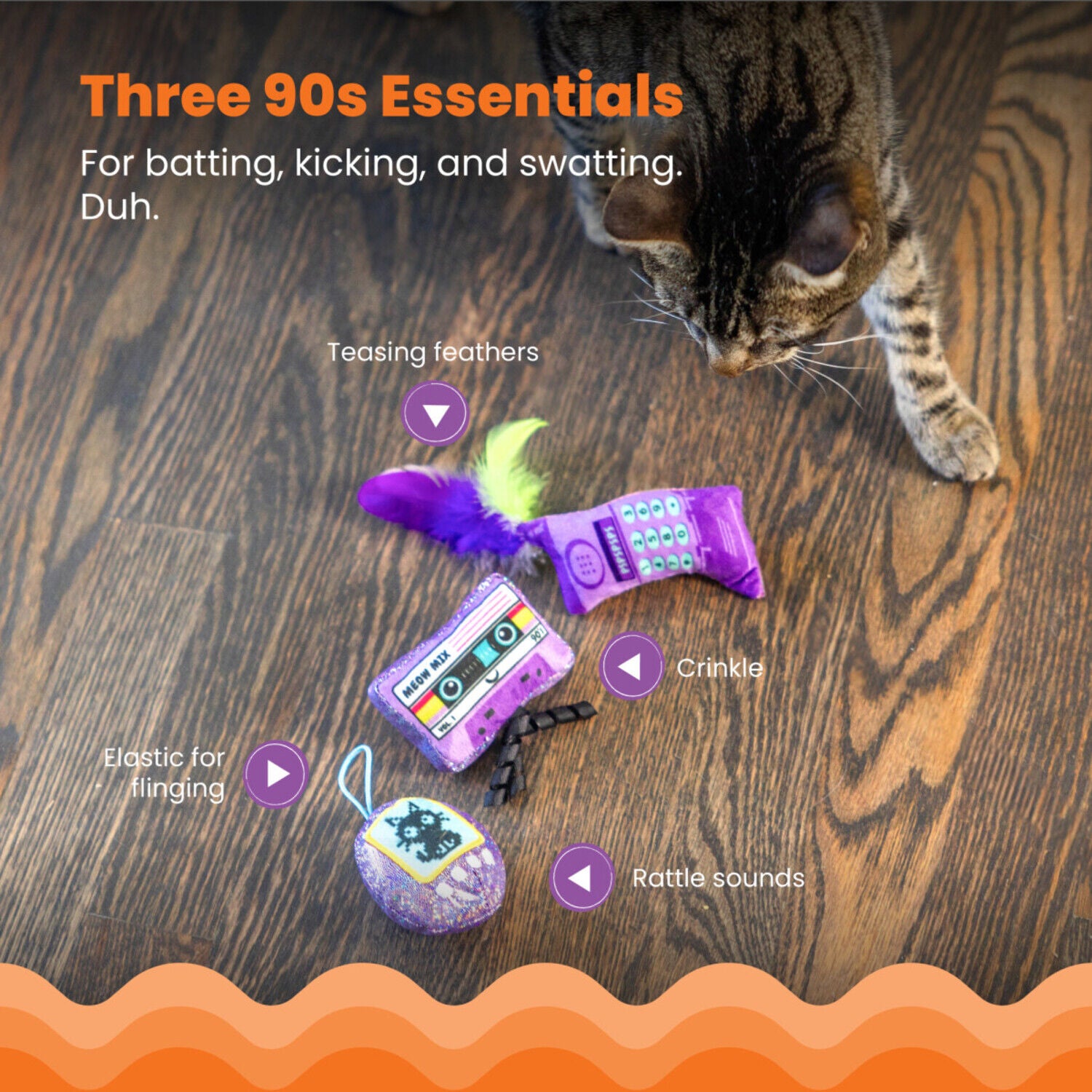 Catstages So Meowsome 90S Catnip Filled Cat Toys - Multipack