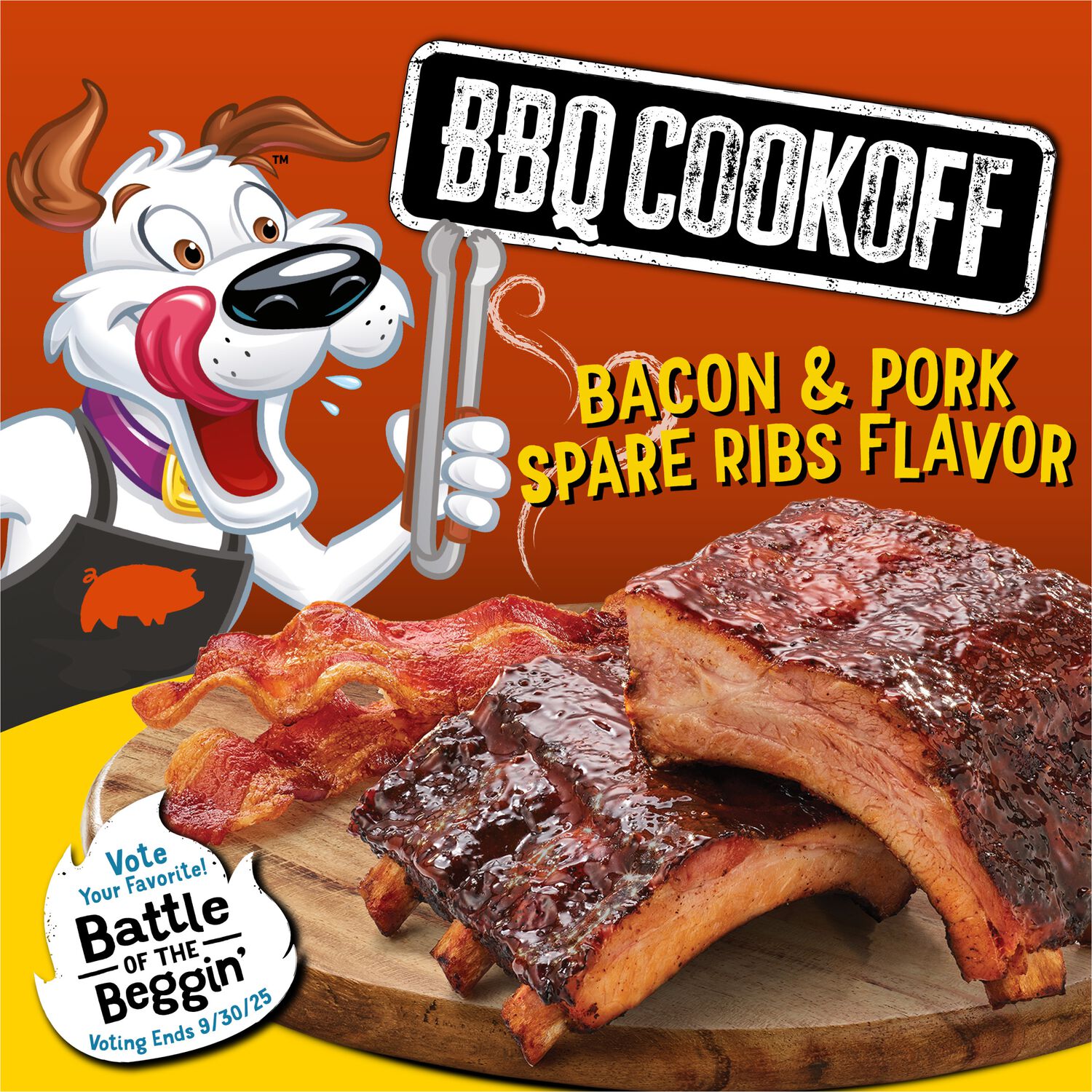 Purina Beggin&rsquo; Strips Bacon & Pork Spare Ribs Flavor Dog Treats, 6-Oz.