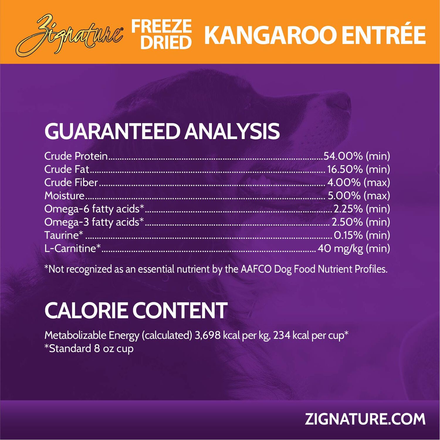 Zignature Grain-Free Kangaroo Entr&eacute;e Freeze-Dried Dog Food, 25-Oz Bag