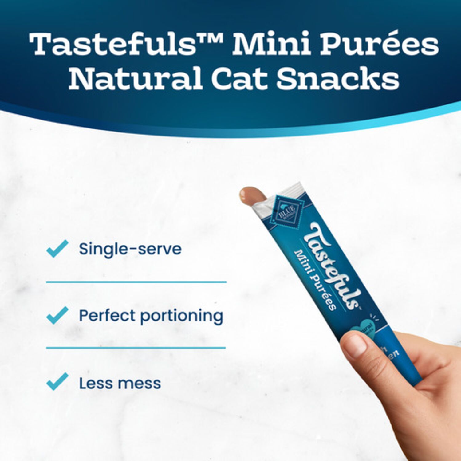 Blue Buffalo Tastefuls Mini Pur&eacute;es Cat Treats, Chicken & Tuna Variety Pack, 0.5-Oz Tubes, 4-Pack