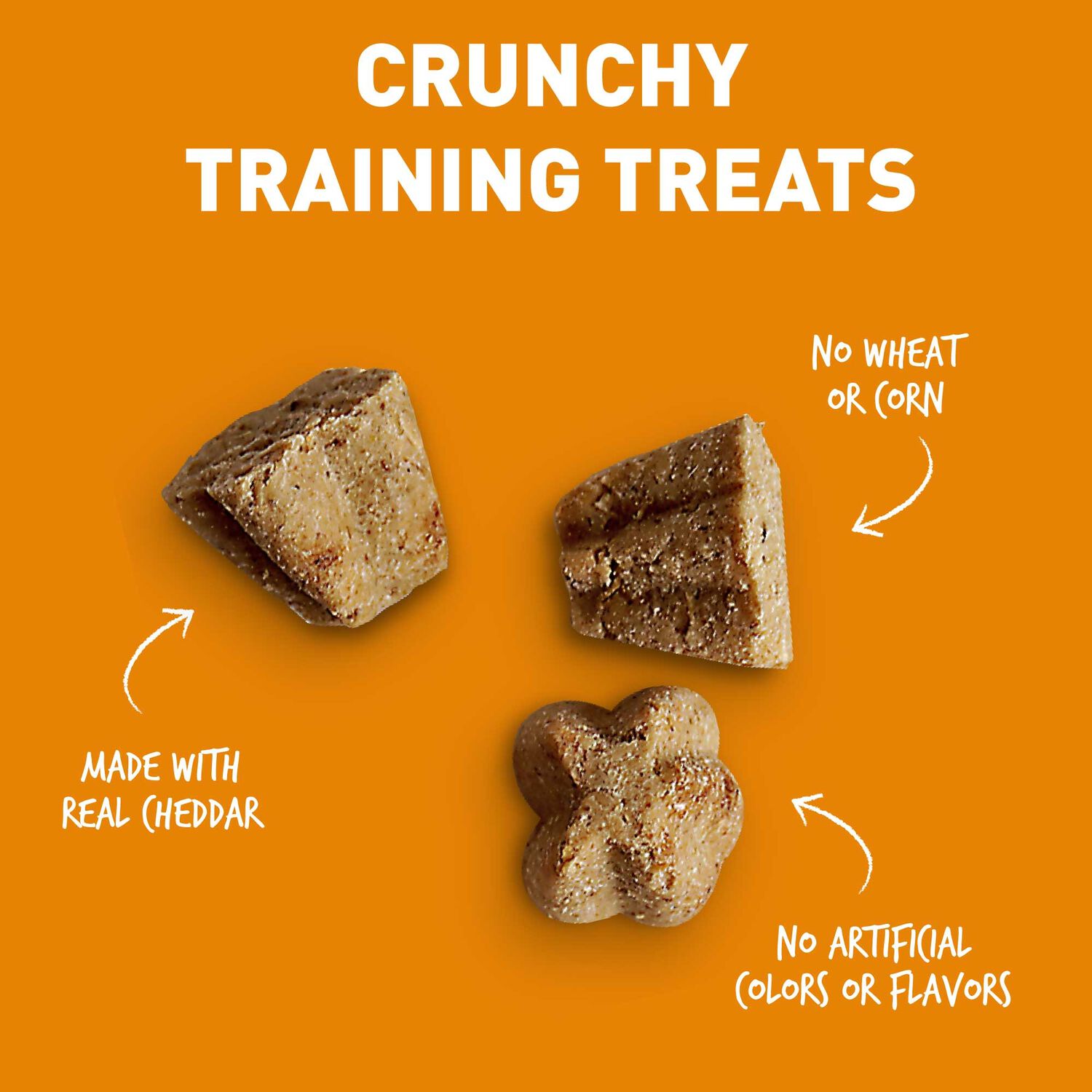 Tricky Trainers Crunchy Dog Treat, Cheddar, 8-Oz Bag