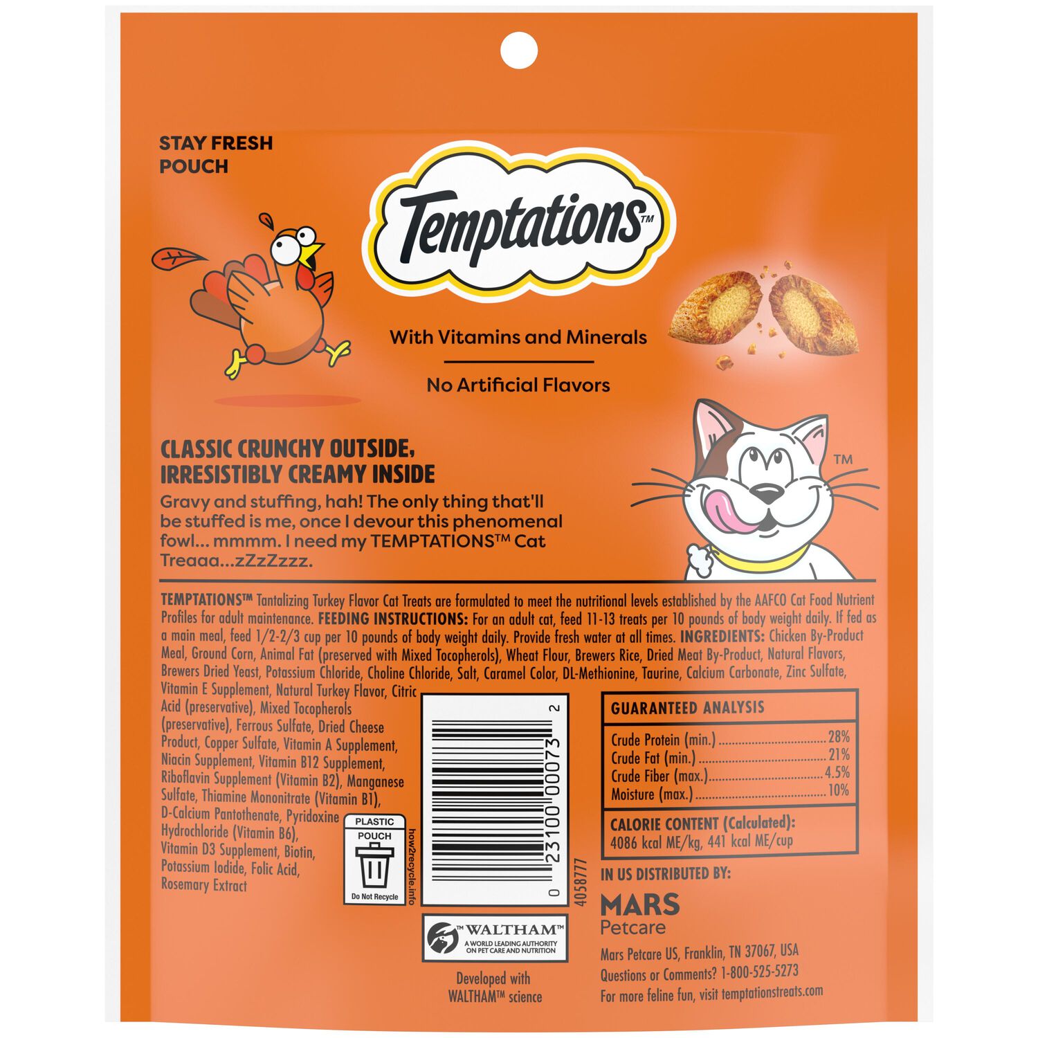 Temptations Classic Crunchy & Soft Tantalizing Turkey Flavor Cat Treats, 6.3-Oz