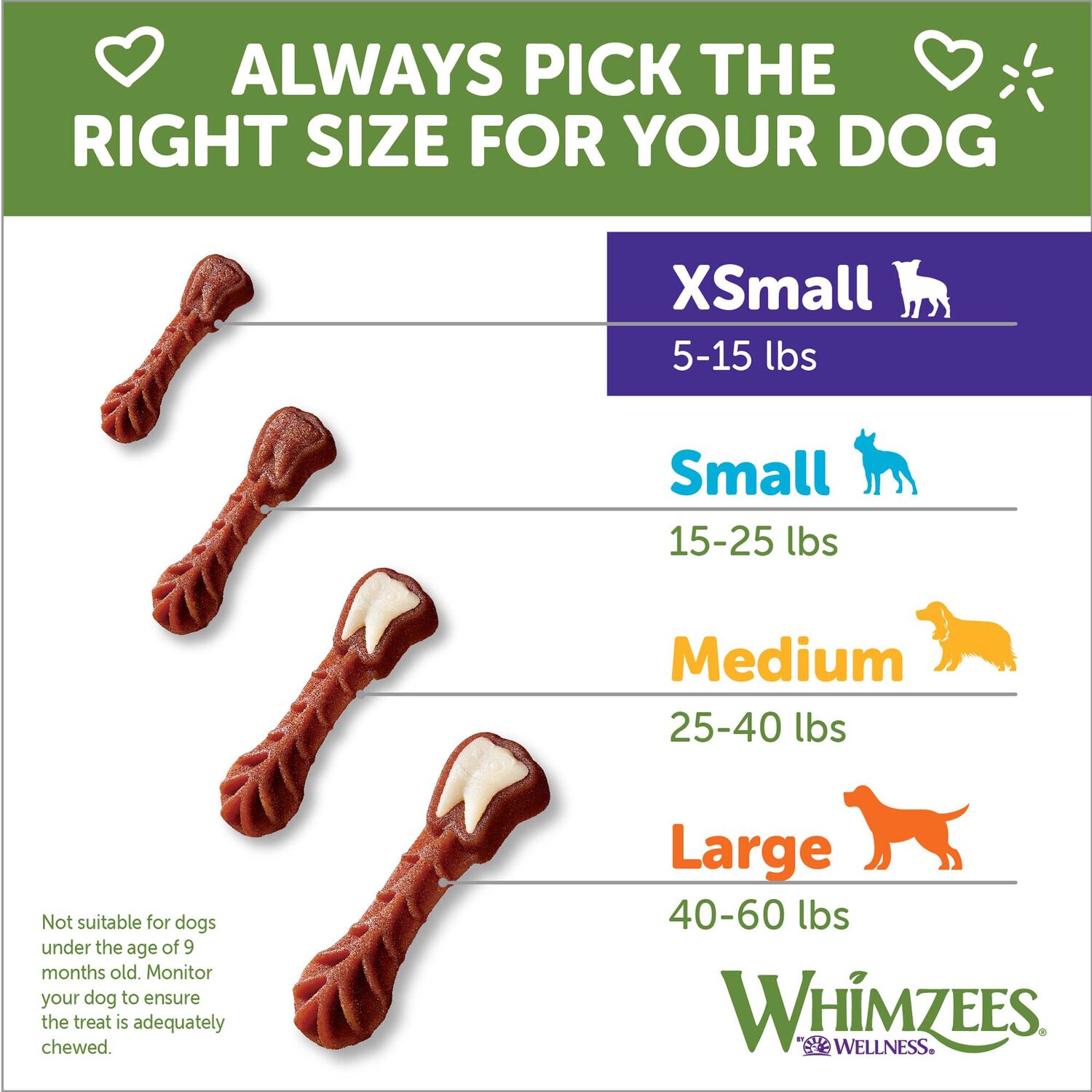 Whimzees Brushzees Natural Grain-Free Dental Dog Treats, Extra Small, 1 Count