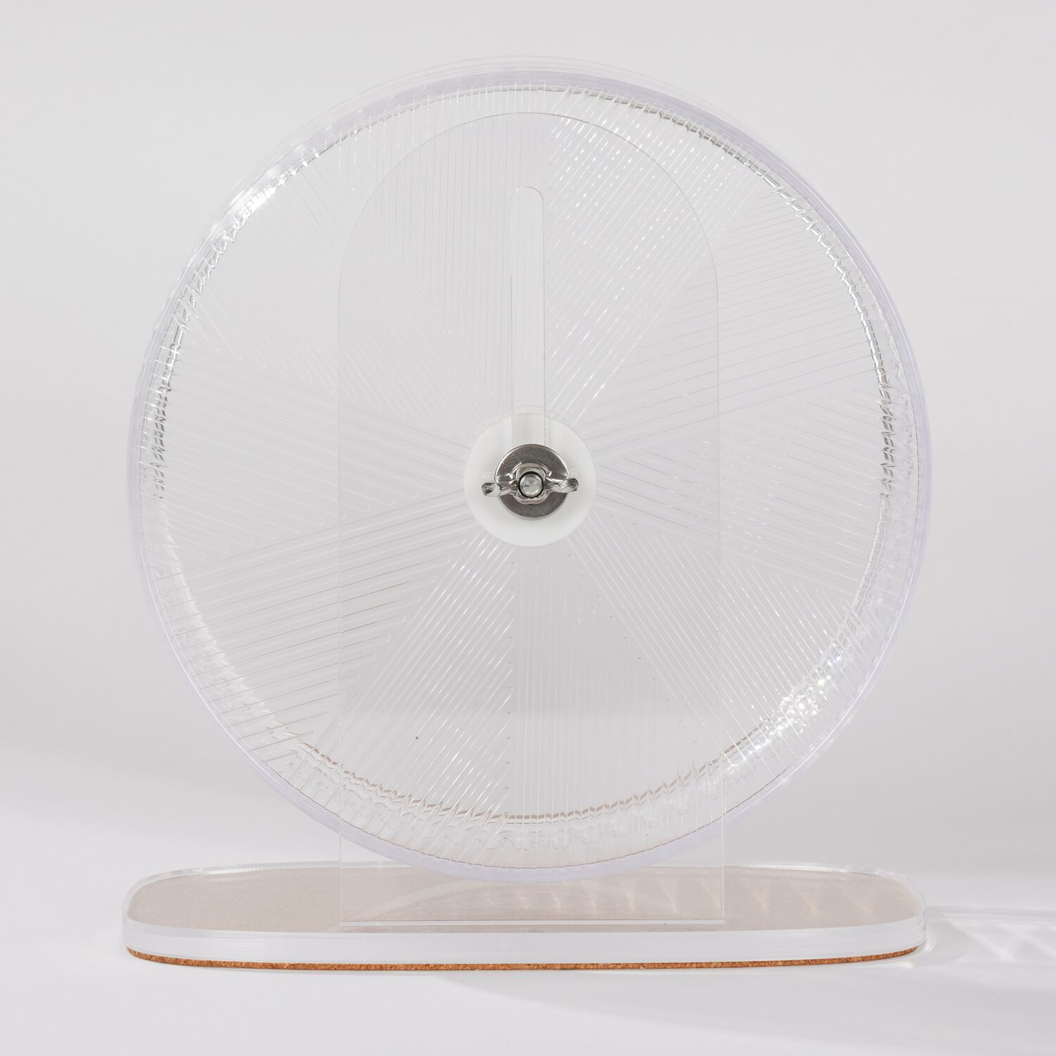 Mini & Moe Silent Crystal Hamster Running Wheel, 8.6", White/Clear