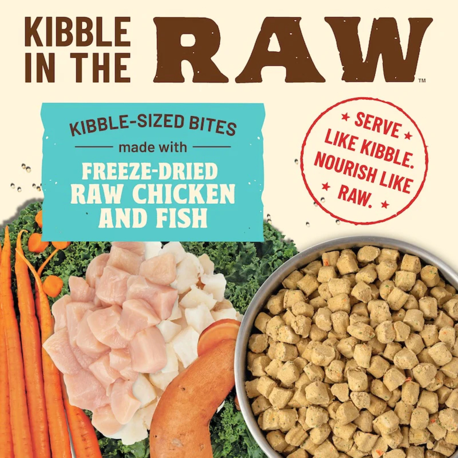 Primal Kibble In The Raw Chicken & Fish Recipe Freeze-Dried Cat Food, 4Lb