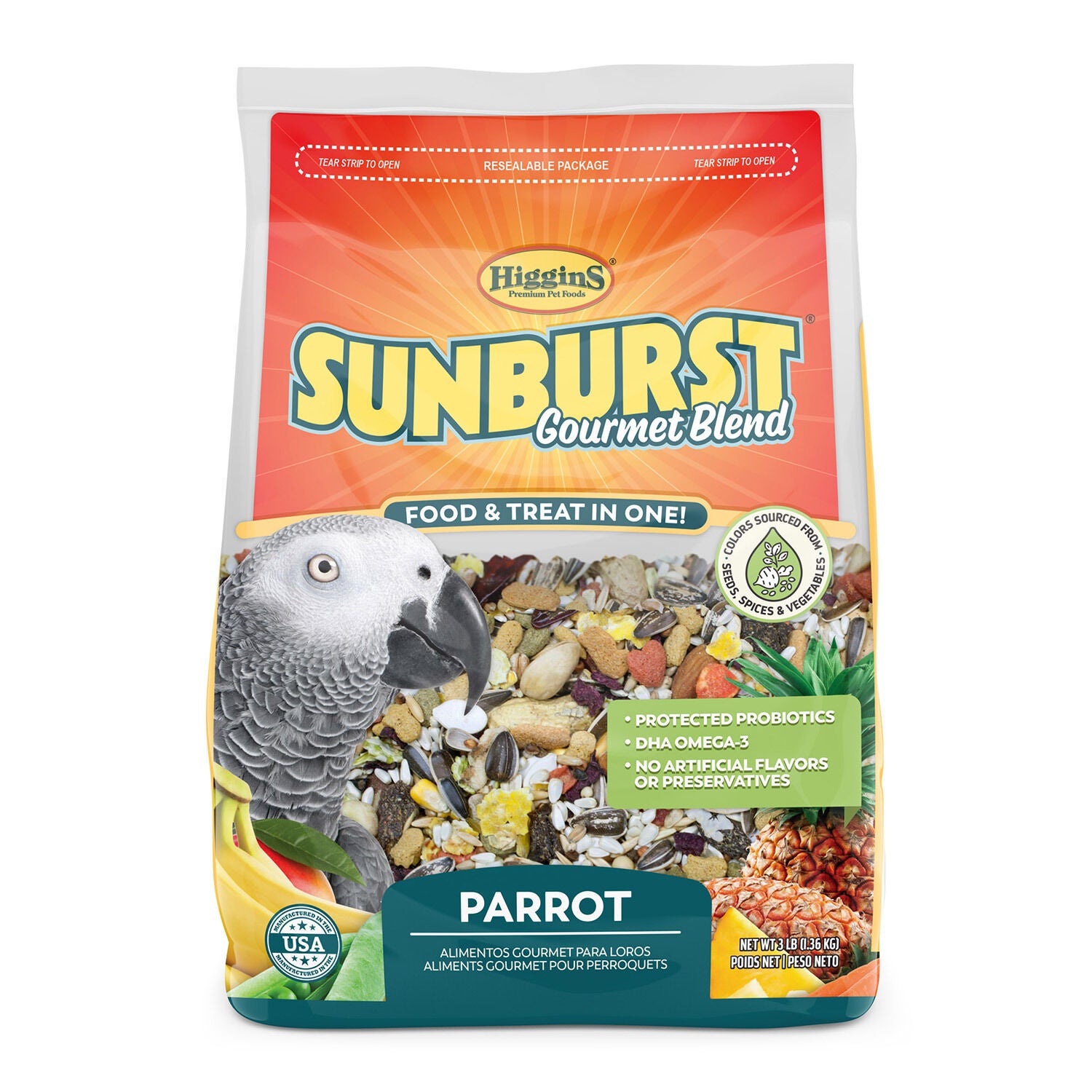 Higgins Sunburst Parrot Bird Food