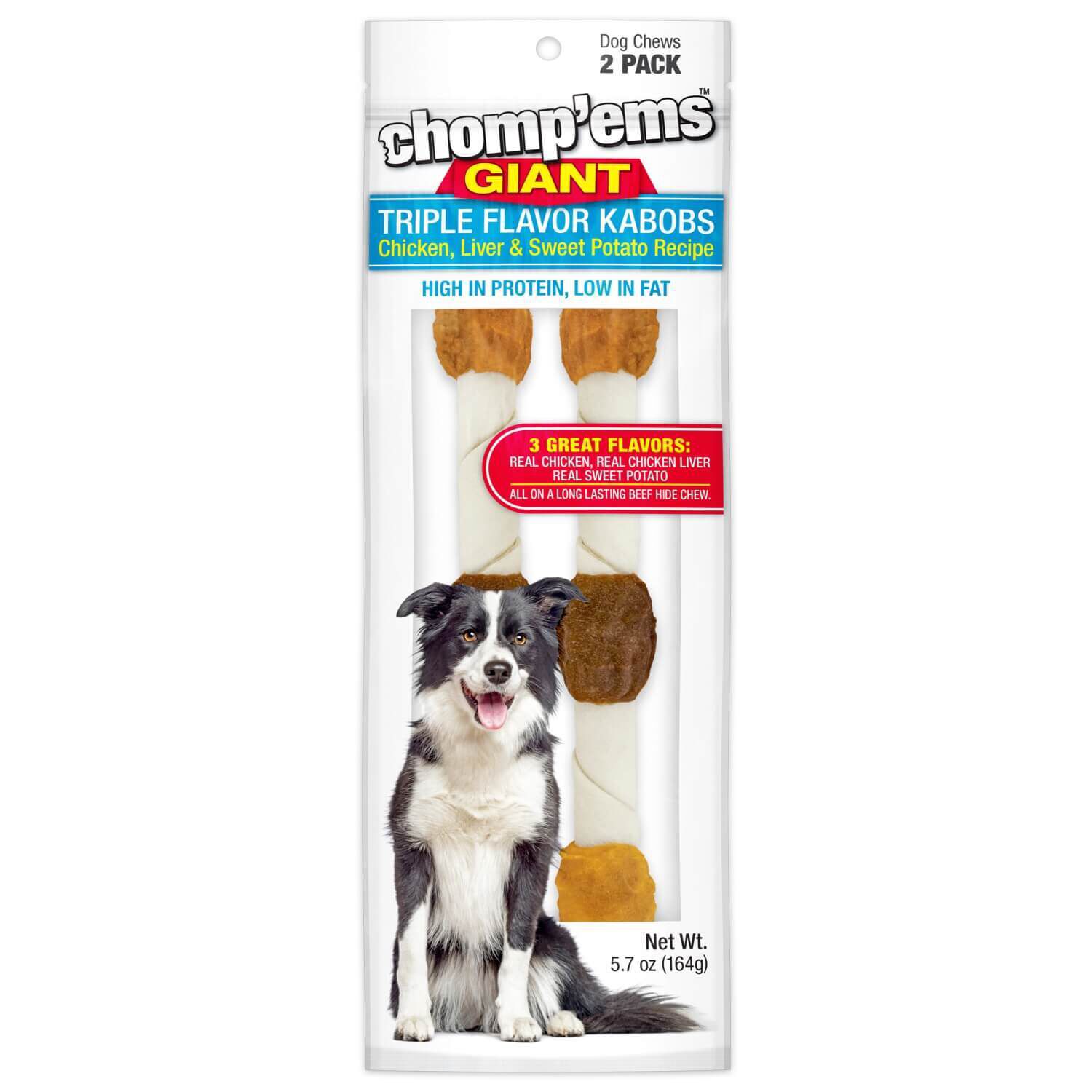 Chomp Ems Giant Kabobs 2 Pack 5.7oz Pet Supermarket