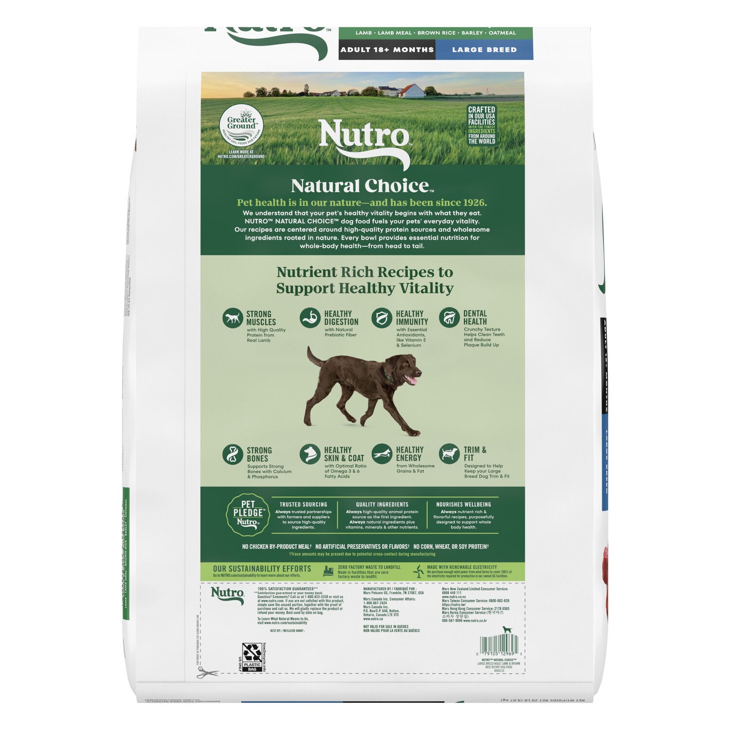 Nutro Natural Choice Lamb & Brown Rice Recipe Large Breed Adult Dry Dog Food, 20-Lb Bag