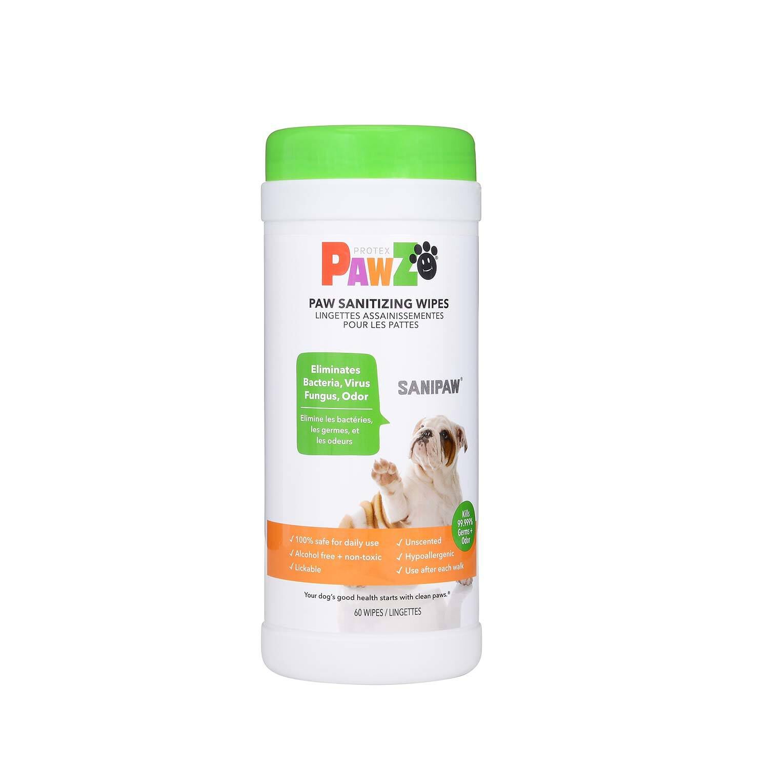 Sanipaw Paw Sanitizing And Odor Eliminating Wipes