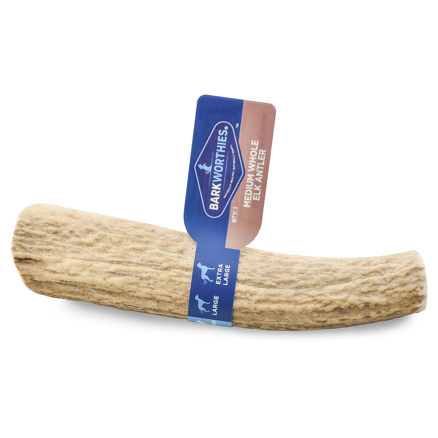 Barkworthies Whole Elk Antler Natural Dog Chew