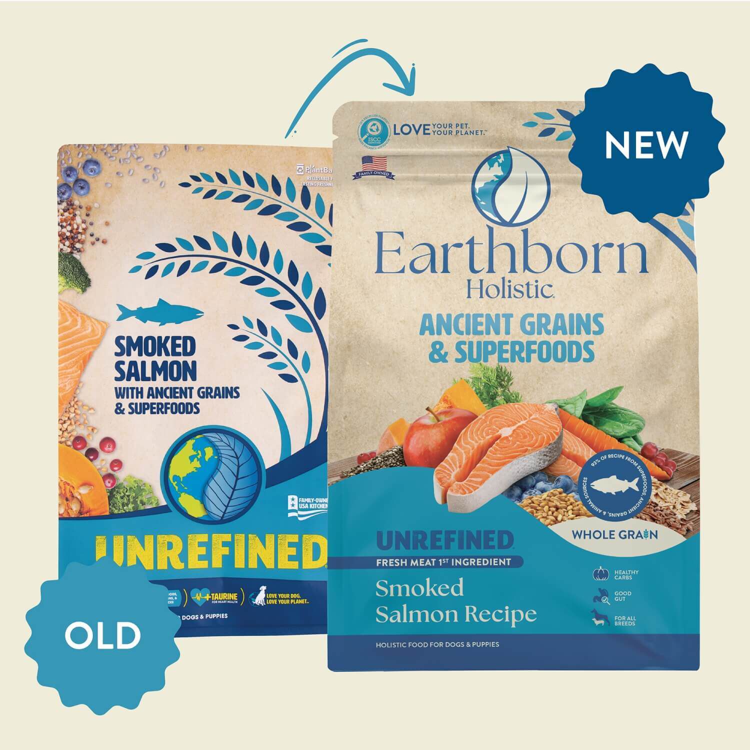 Earthborn Holistic Unrefined Smoked Salmon With Ancient Grains & Superfoods Dry Dog Food, 25-Lb Bag