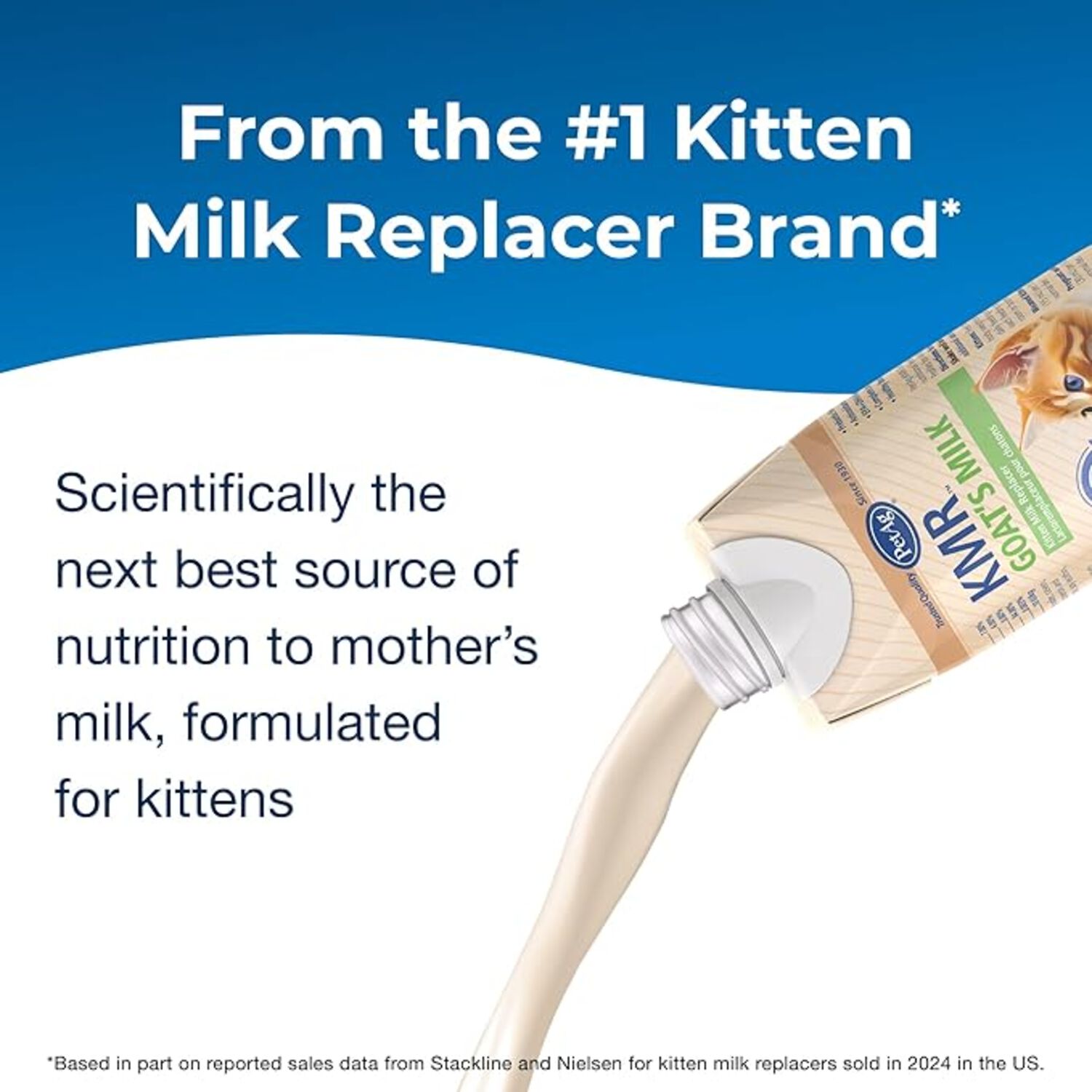 Petag Kmr Goat's Milk Liquid Kitten Milk Replacer Supplement, 16-Oz