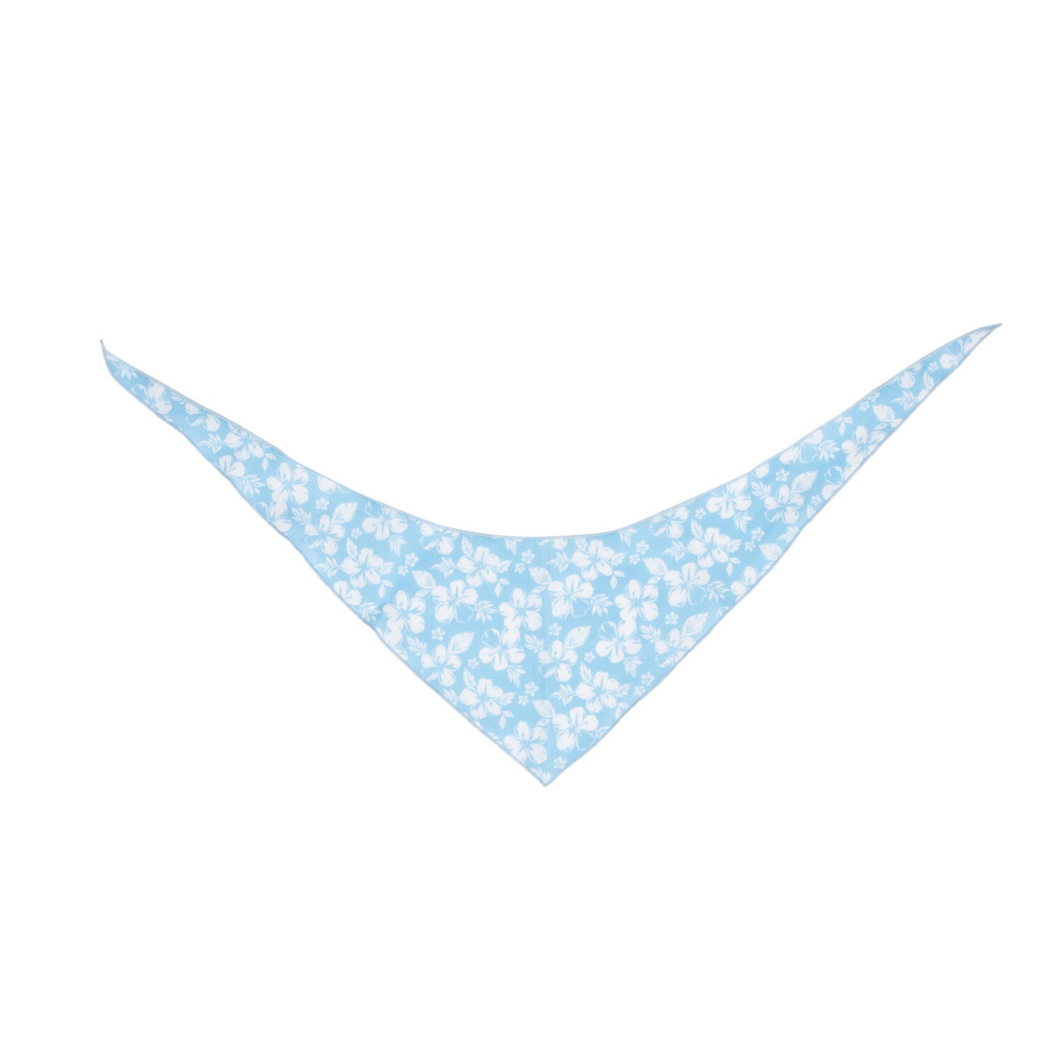 Bailey & Bella Blue Hibiscus Print Dog Bandana, Medium/Large