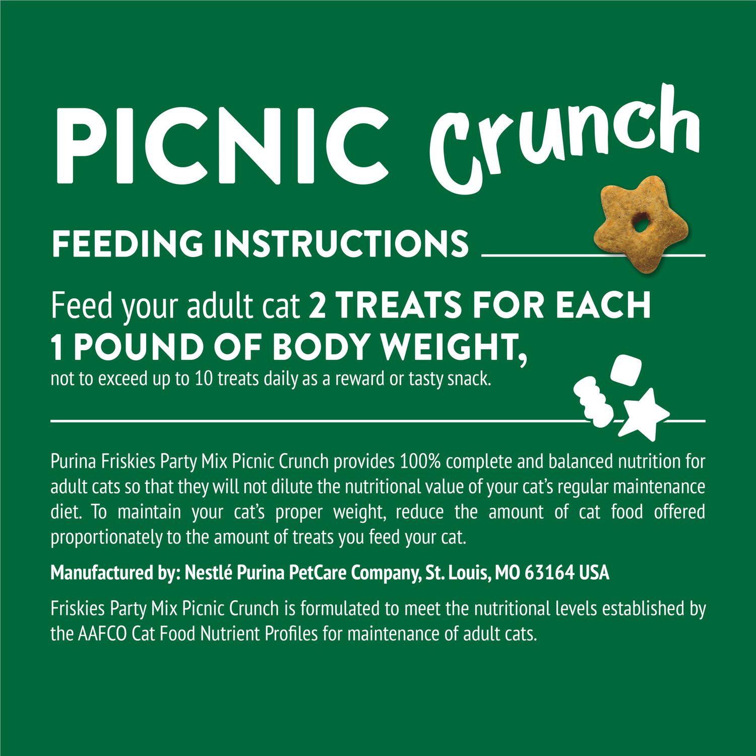 Purina Friskies Party Mix Picnic Crunch Flavor Crunchy Cat Treats, 6-Oz.