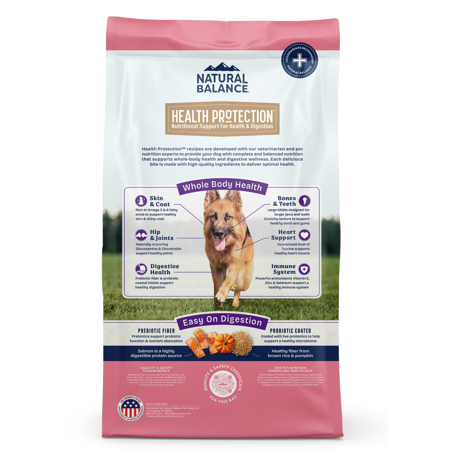 Natural Balance Health Protection Large Breed Dry Dog Food, Salmon & Rice Recipe, 26-Lbs.