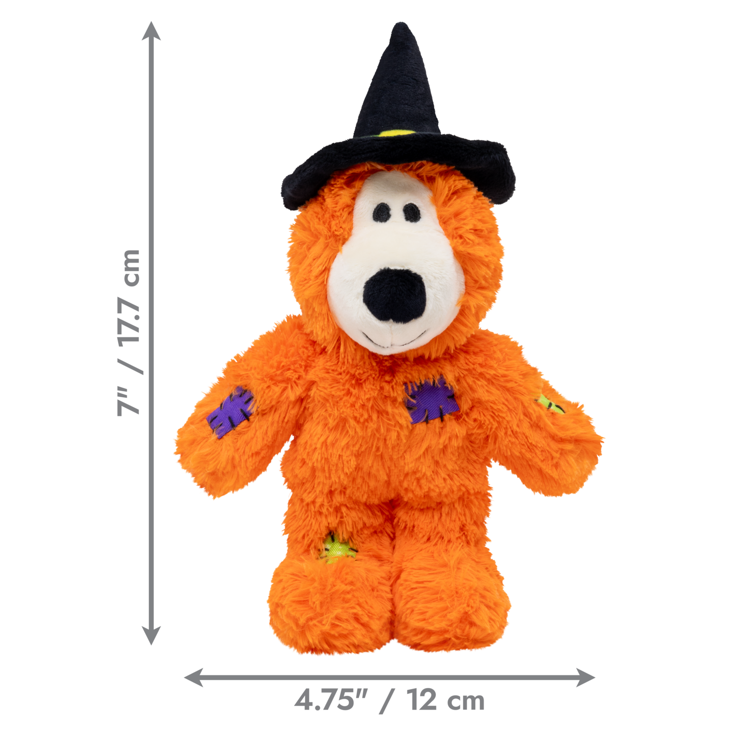 Kong Halloween Wild Knots Witch Bear Squeaky Plush Dog Toy, Purple, Medium/Large
