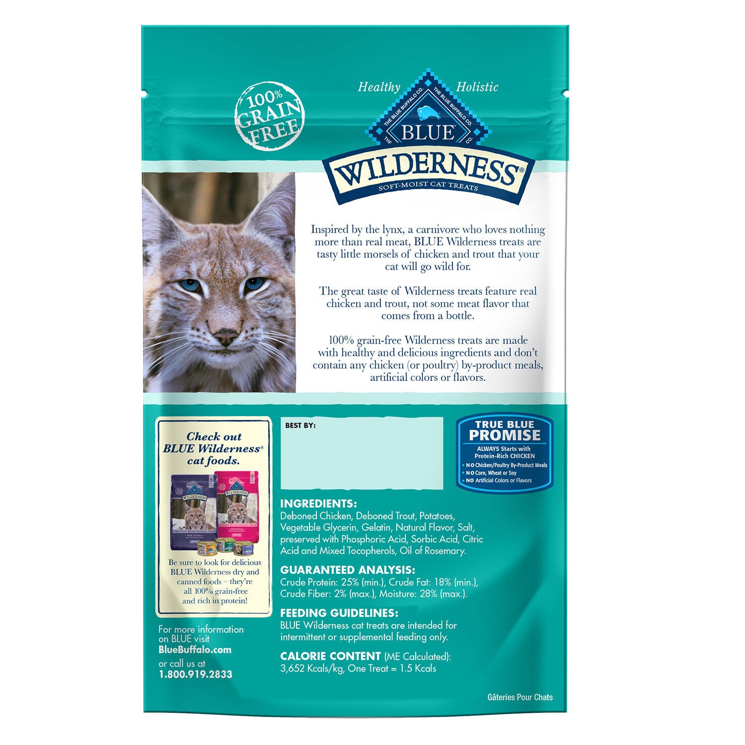 Blue Buffalo Wilderness Grain Free Hairball Cat Food BLUE