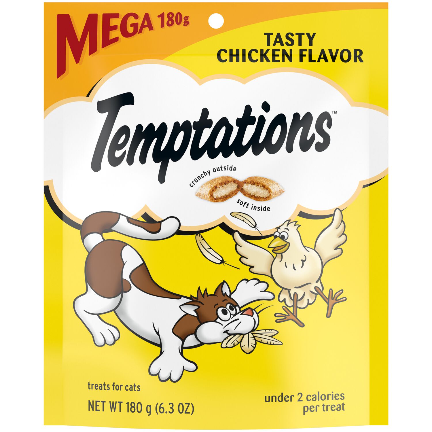 Temptations Classic Crunchy & Soft Tasty Chicken Cat Treats, 6.3-Oz