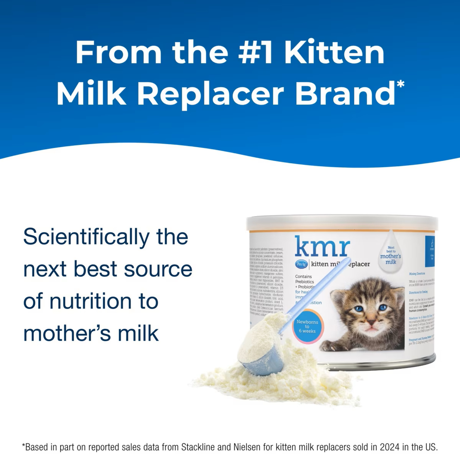 Petag Kmr Kitten Milk Replacer Powder For Kittens, 6-Oz Can