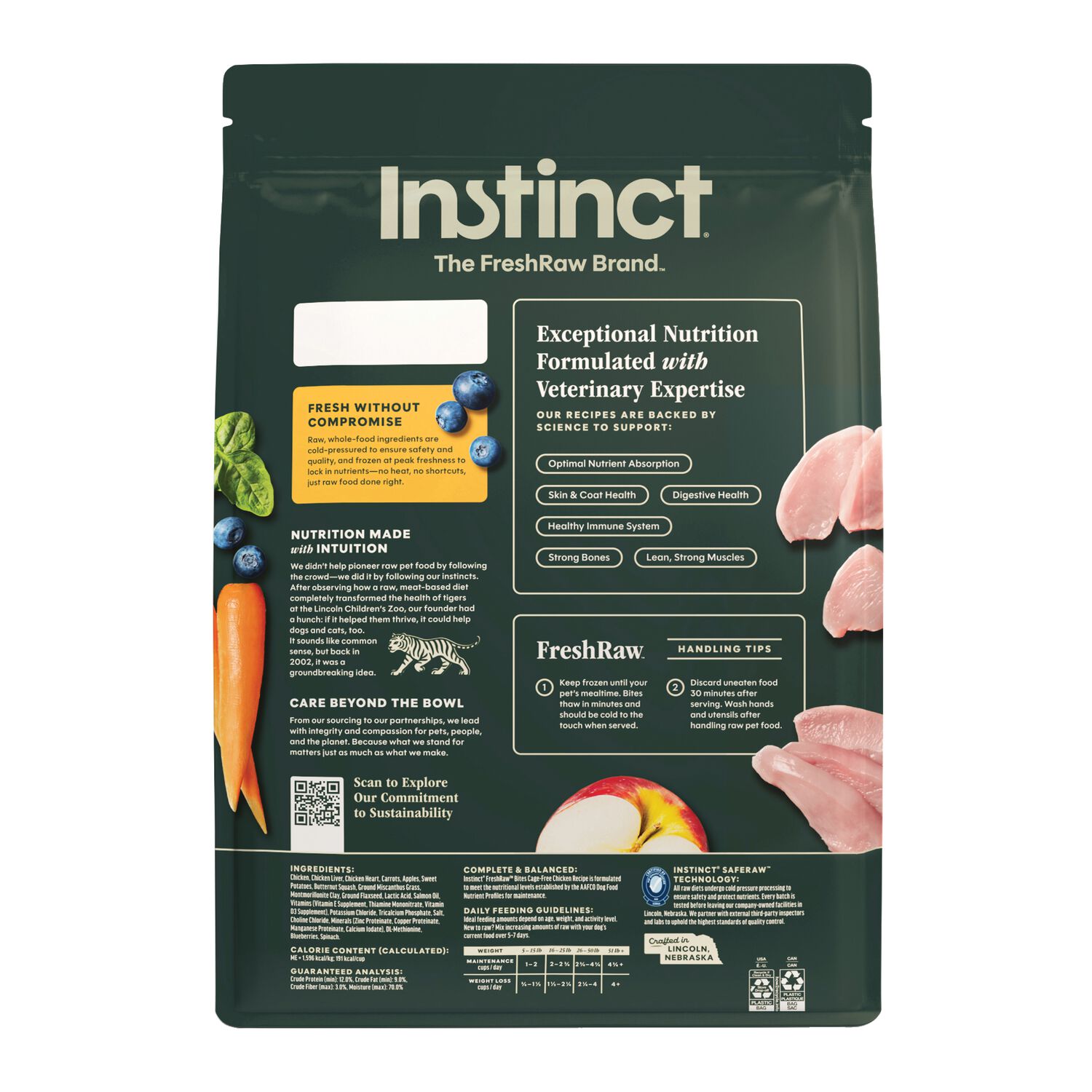 Instinct Raw Cage-Free Chicken Recipe Frozen Dog Food, 6-Lb Bag