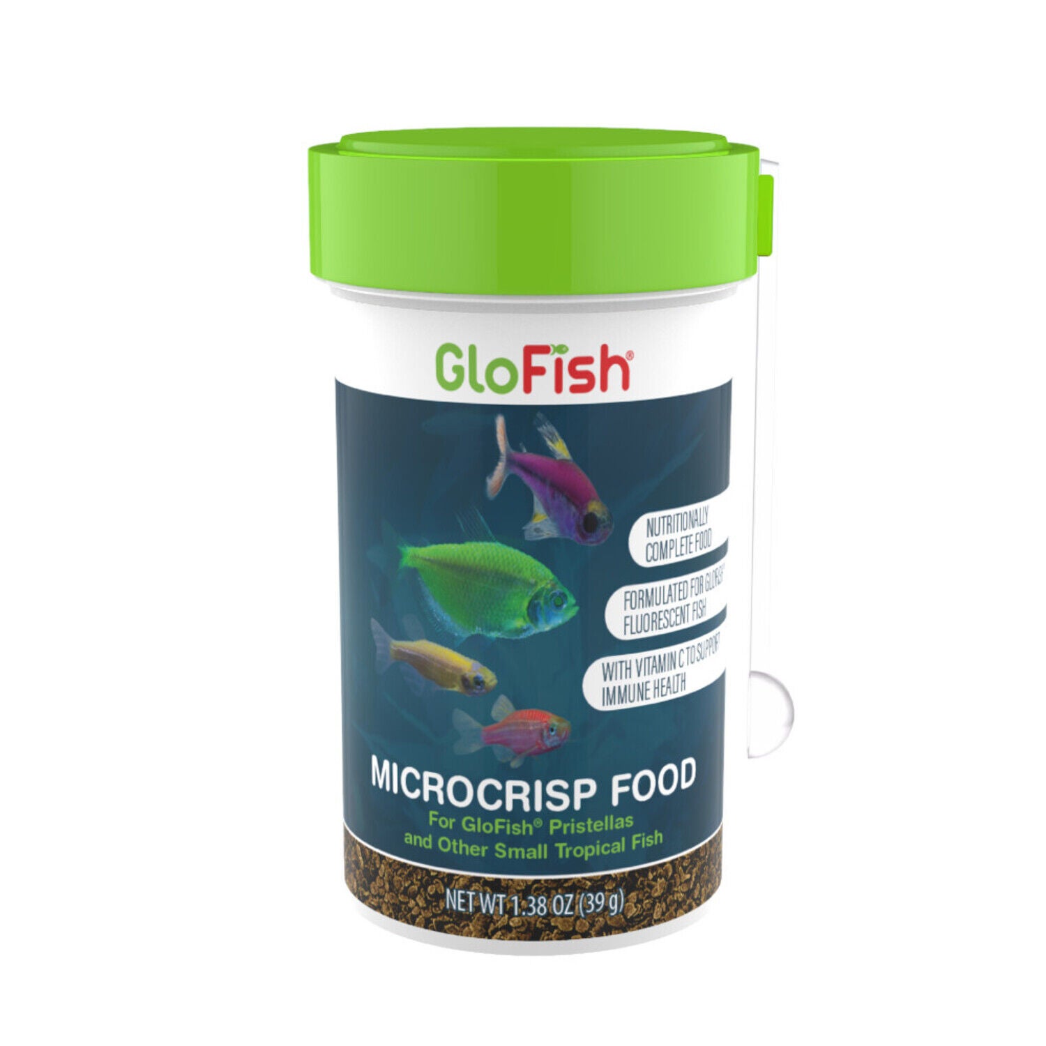 Glofish Microcrisp Fish Food For Pristellas And Other Small Tropical Fish, 1.38-Oz