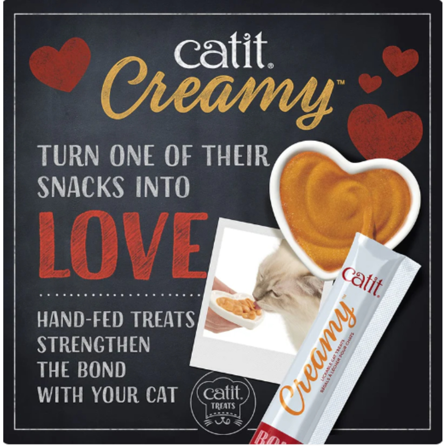 Catit Creamy Grain-Free Lickable Cat Treats, Salmon Recipe, 5-0.5Oz Tubes