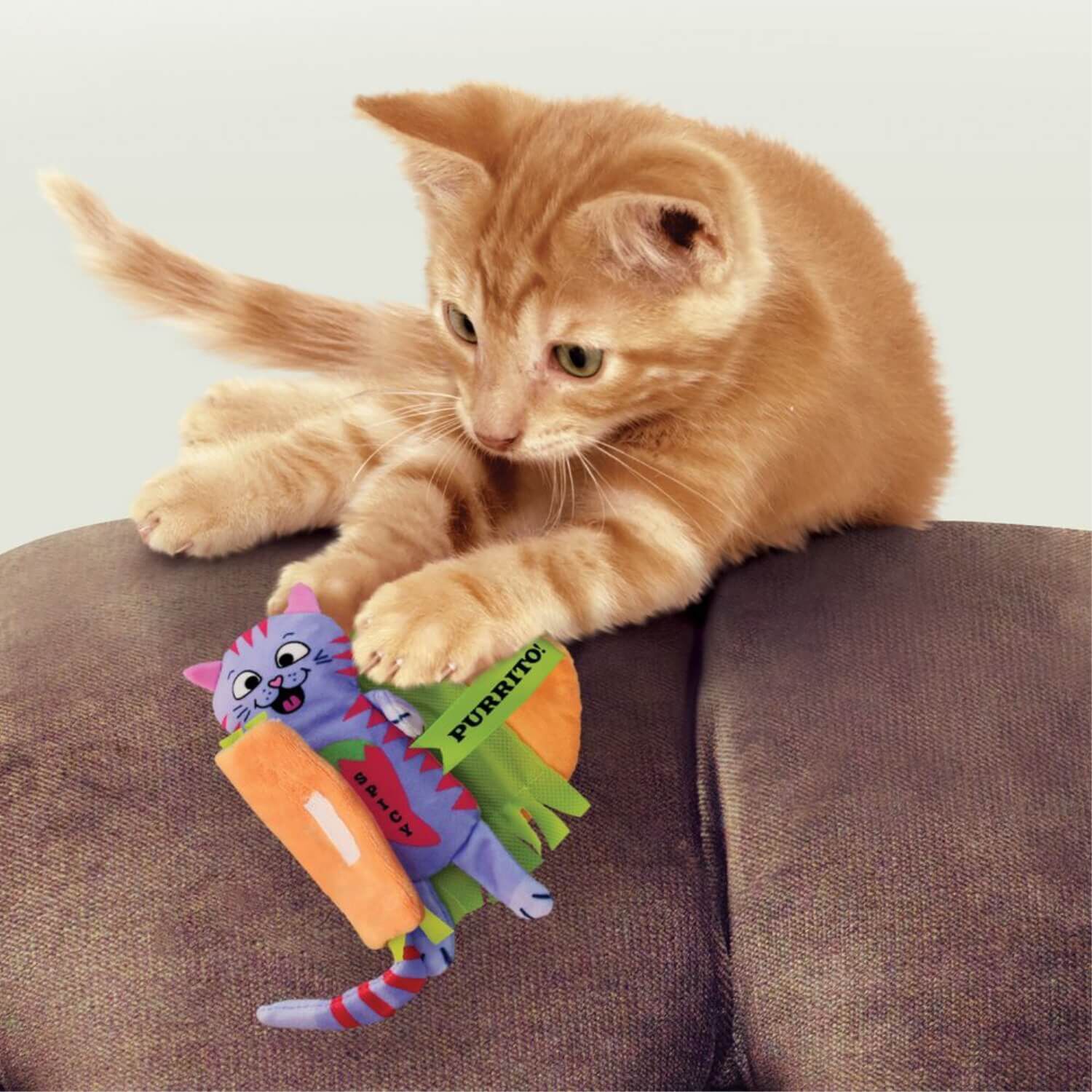 Kong Pull-A-Partz Purrito Plush Catnip Cat Toy, 5.5"