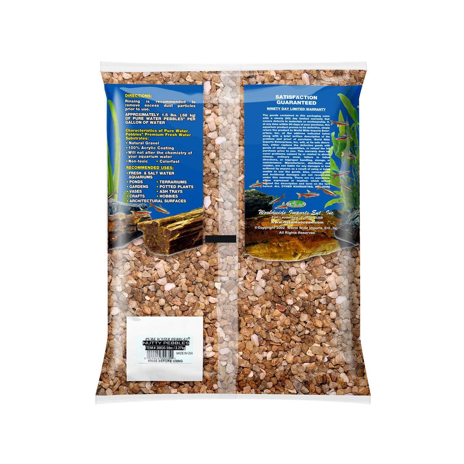 Pure Water Pebbles Aquarium Gravel, Nutty Pebbles, 25-Lb Bag