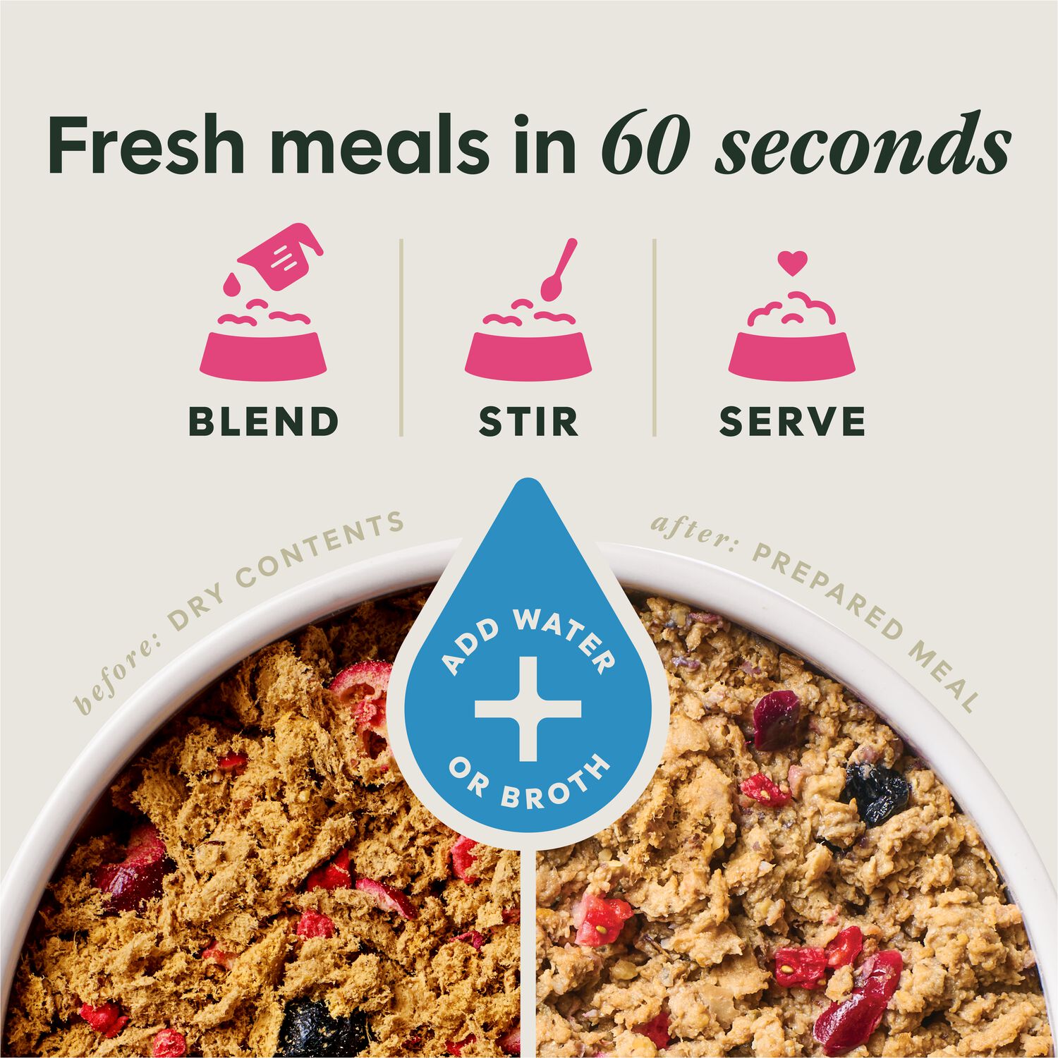 Instinct Freshdried Meal Blends Freeze-Dried Raw Adult Dog Food, Grass-Fed Beef & Wild Berries Recipe, 23-Oz Bag