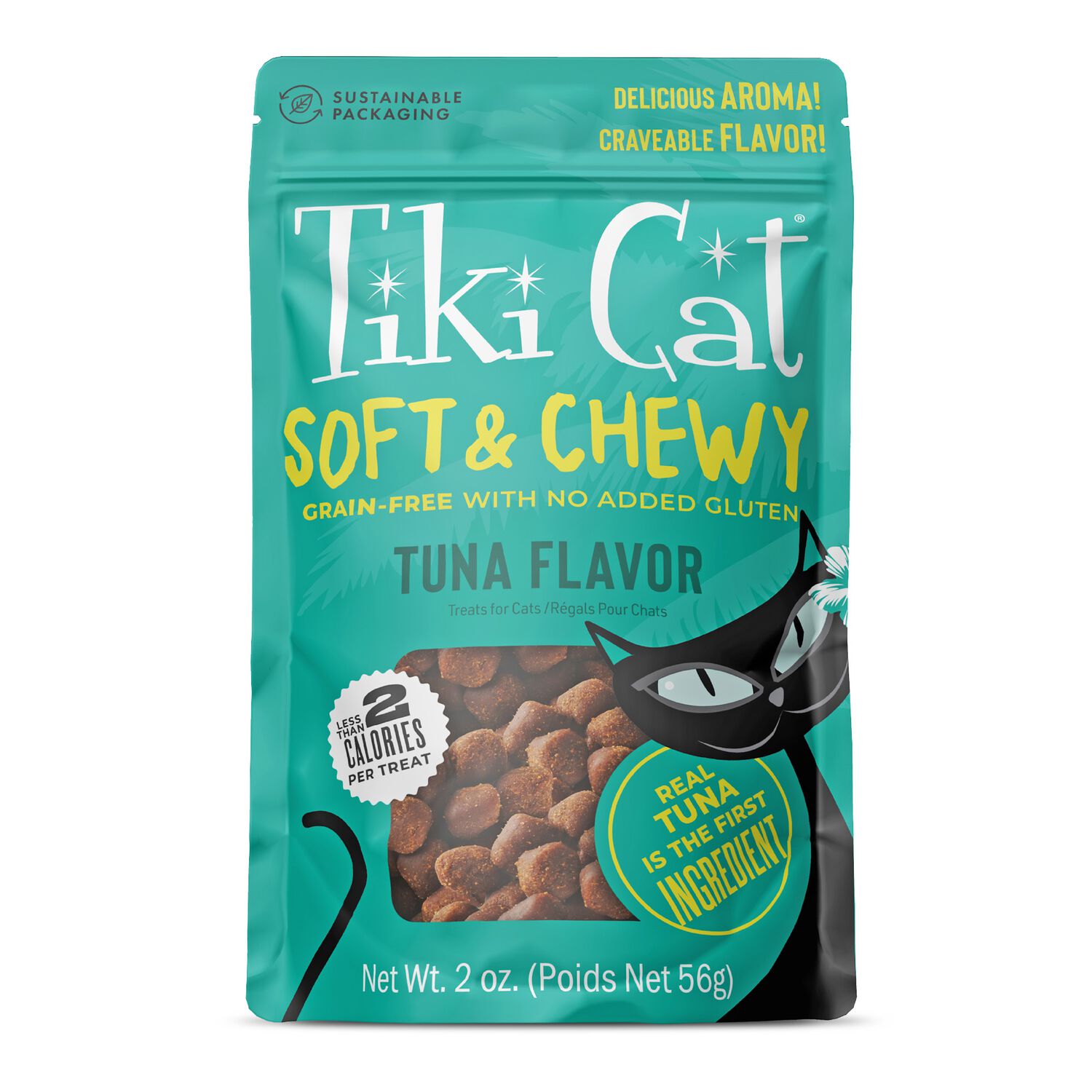 Tiki Cat Soft & Chewy Tuna Flavor Cat Treats, 2-Oz Bag
