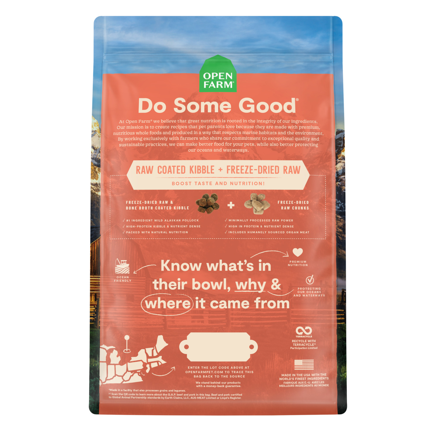 Open Farm Rawmix Tide & Terrain Grain Free Dry Dog Food With Freeze-Dried Raw Morsels, 3.5Lb
