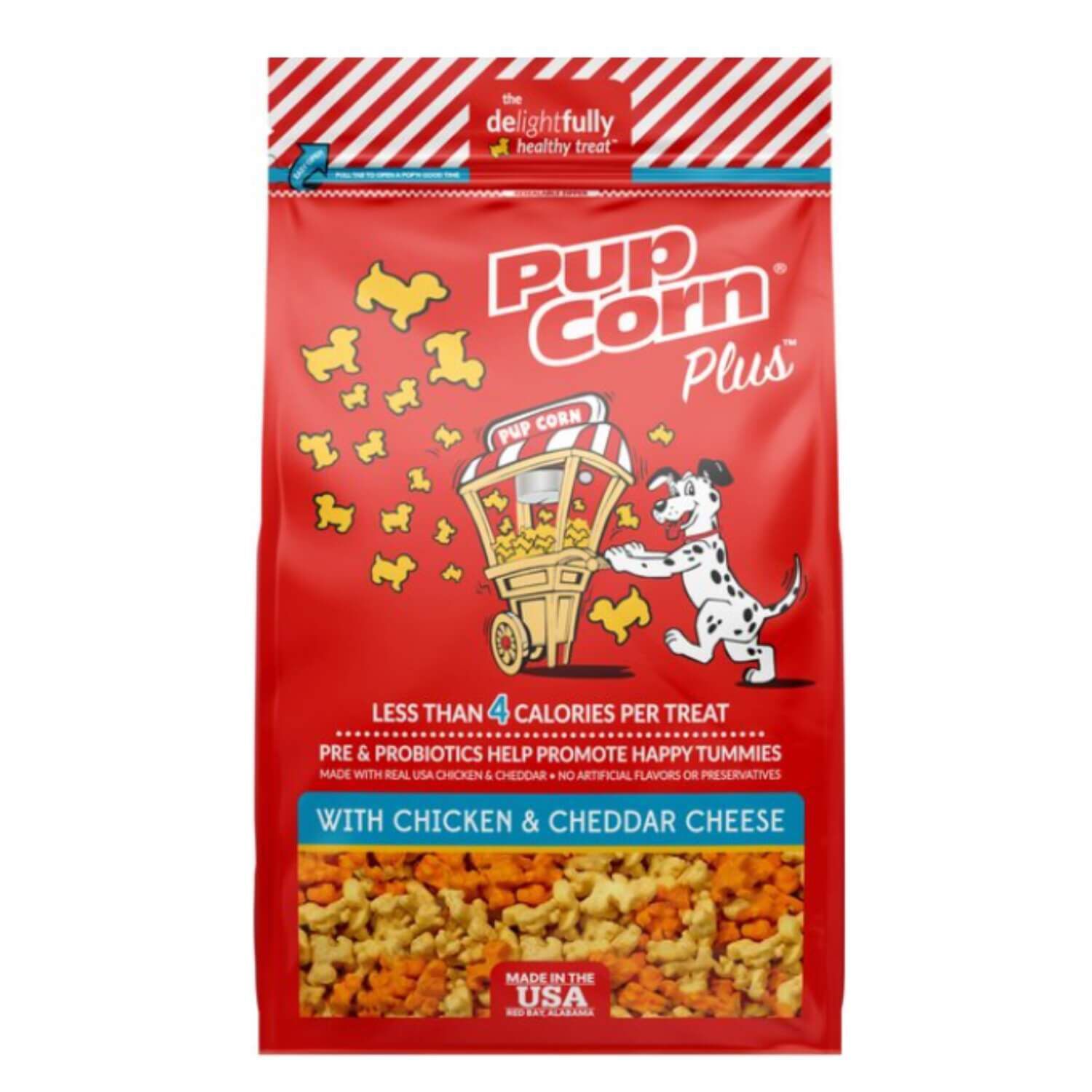 Pupcorn Plus Chicken & Cheddar Cheese Low Calorie Dog Treats