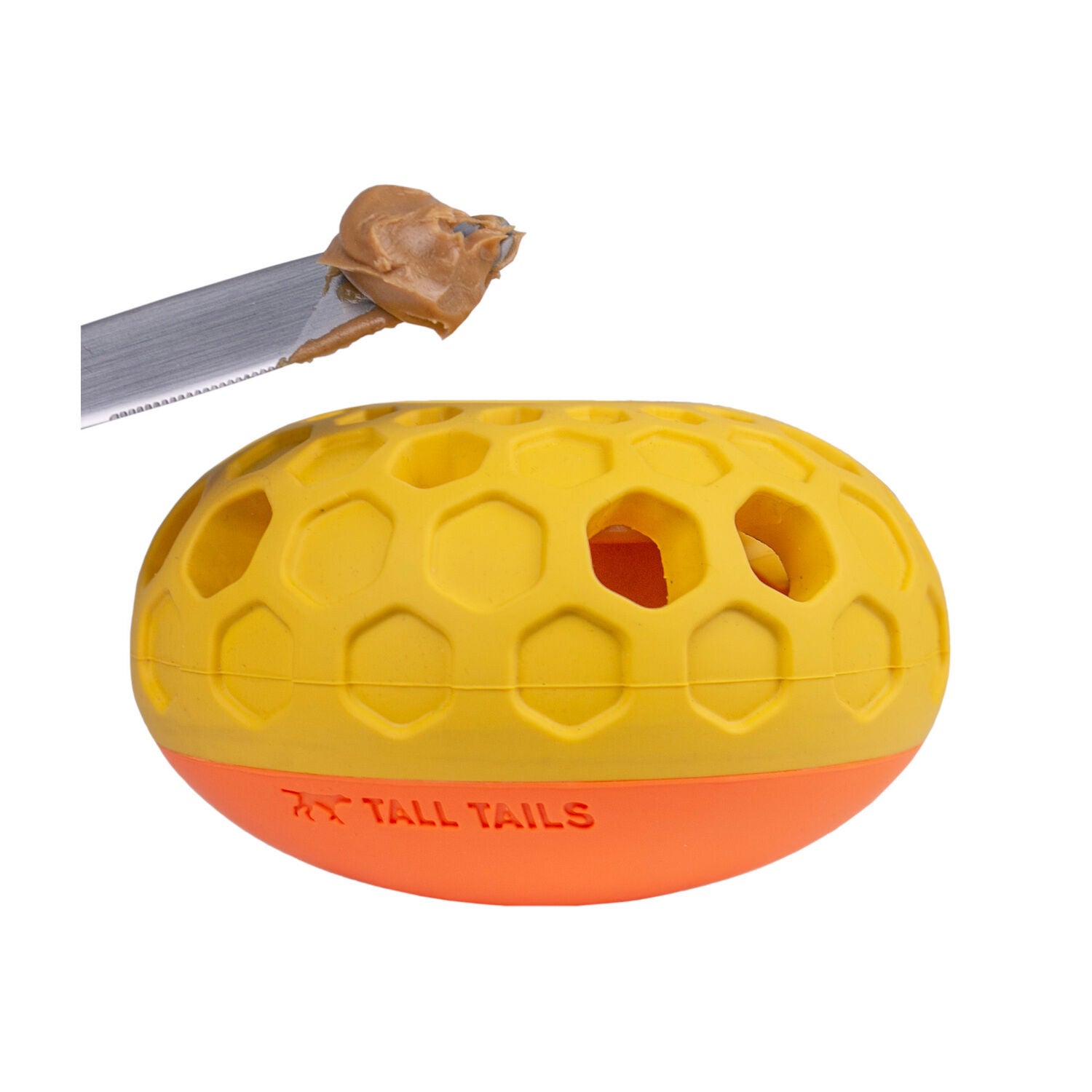 Tall Tails Natural Rubber Bee Hive Interactive Treat Dispensing Dog Toy, 5"