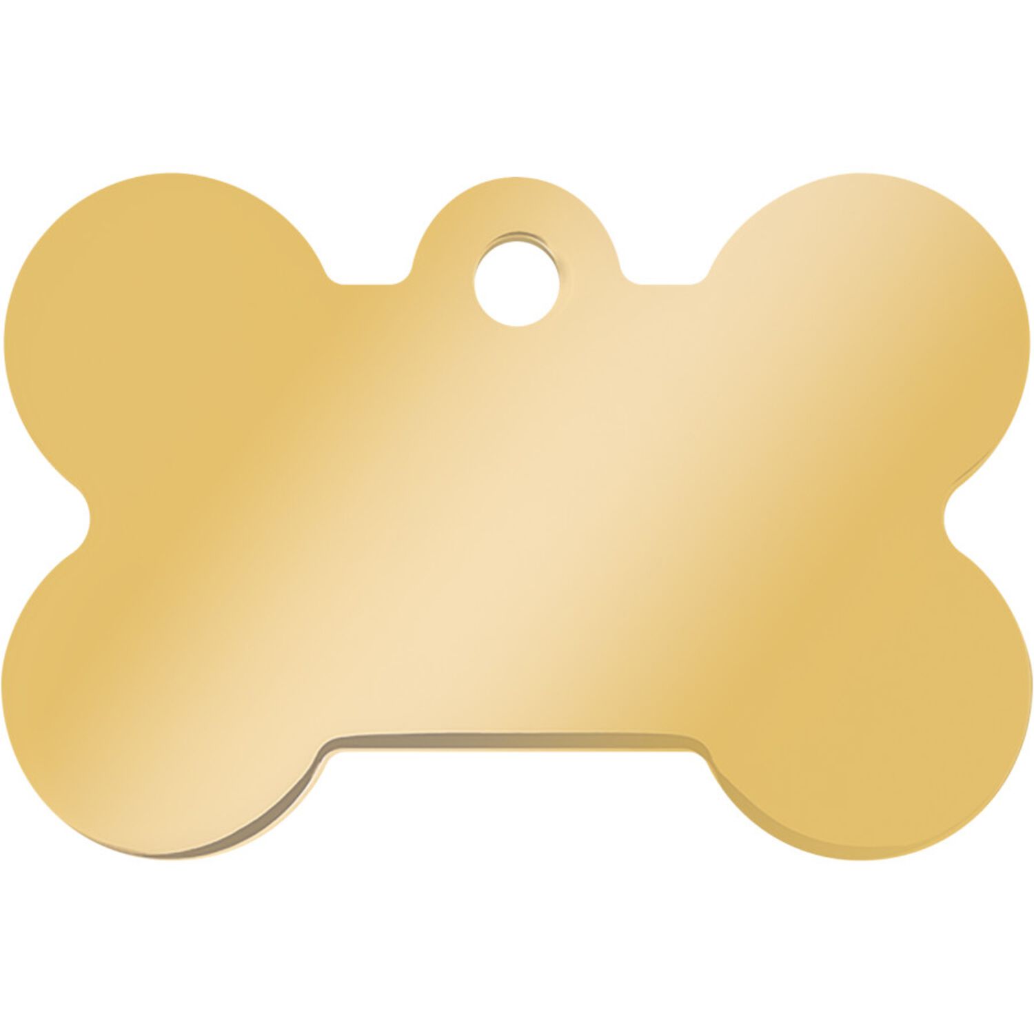 Id-Spot Quick Tag Engravable  Dog Tag, Bone Gold Large