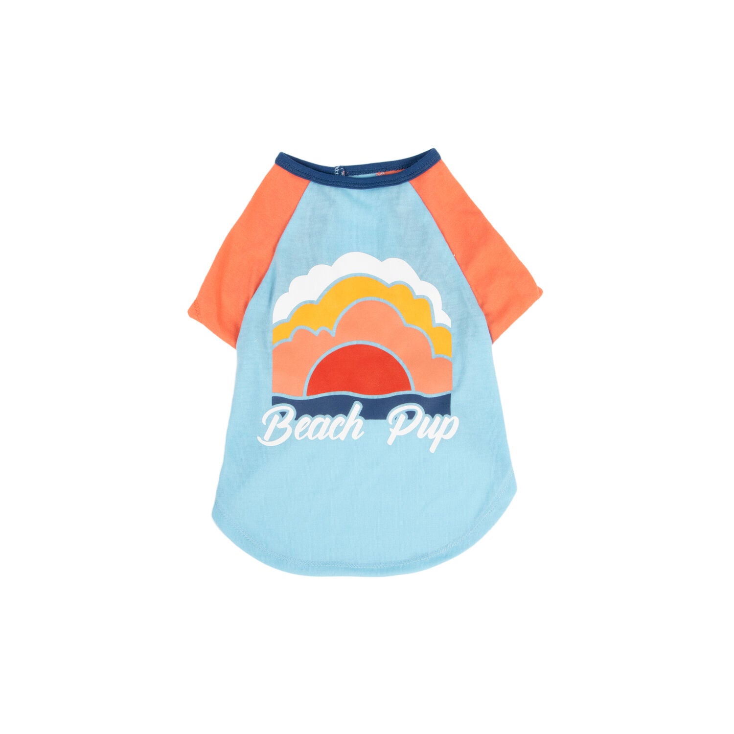 Bailey & Bella Blue Beach Pup Dog T-Shirt & Hat Set, Extra Large