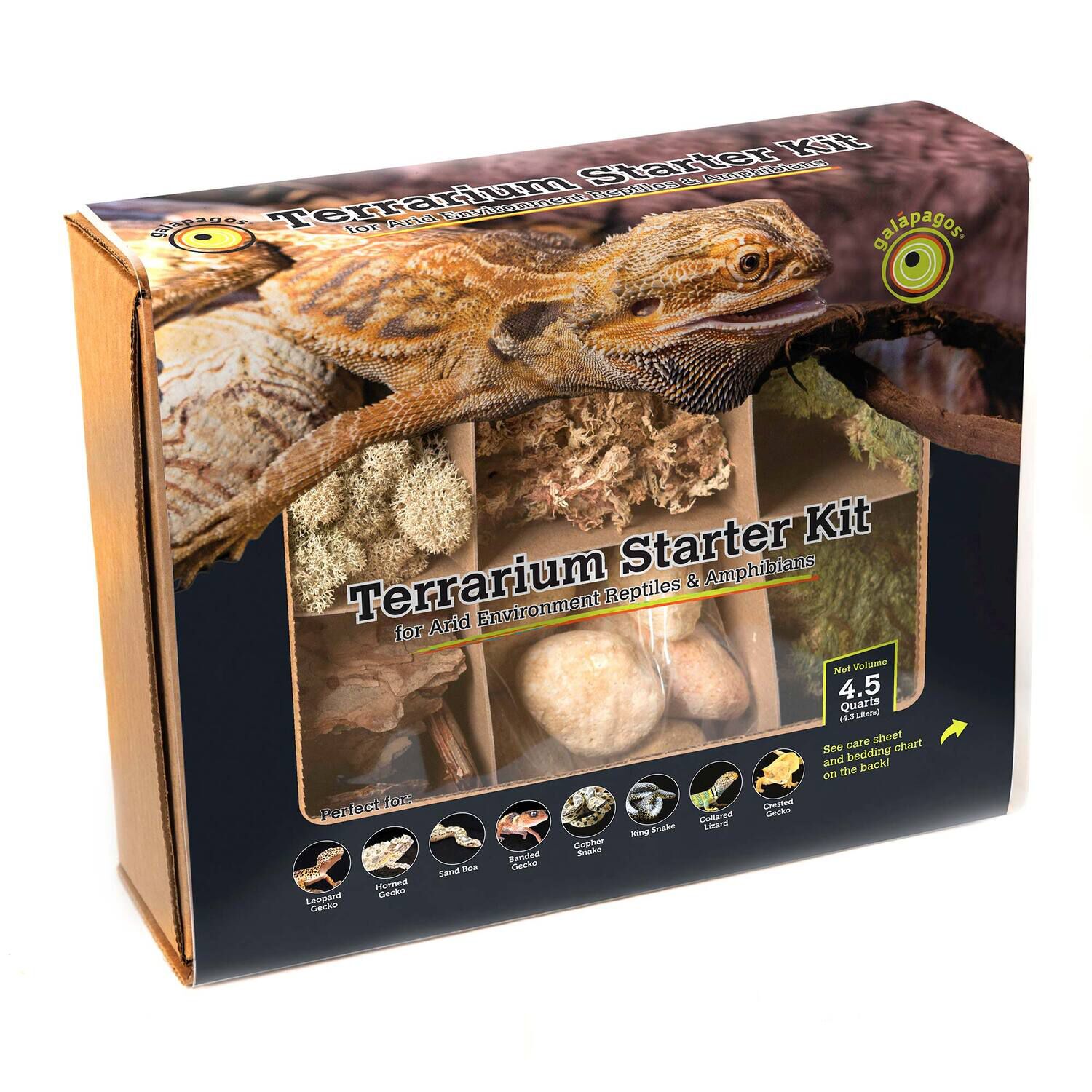 Gal&aacute;pagos Terrarium Starter Kit, Arid Environment, 4.5Qt Box