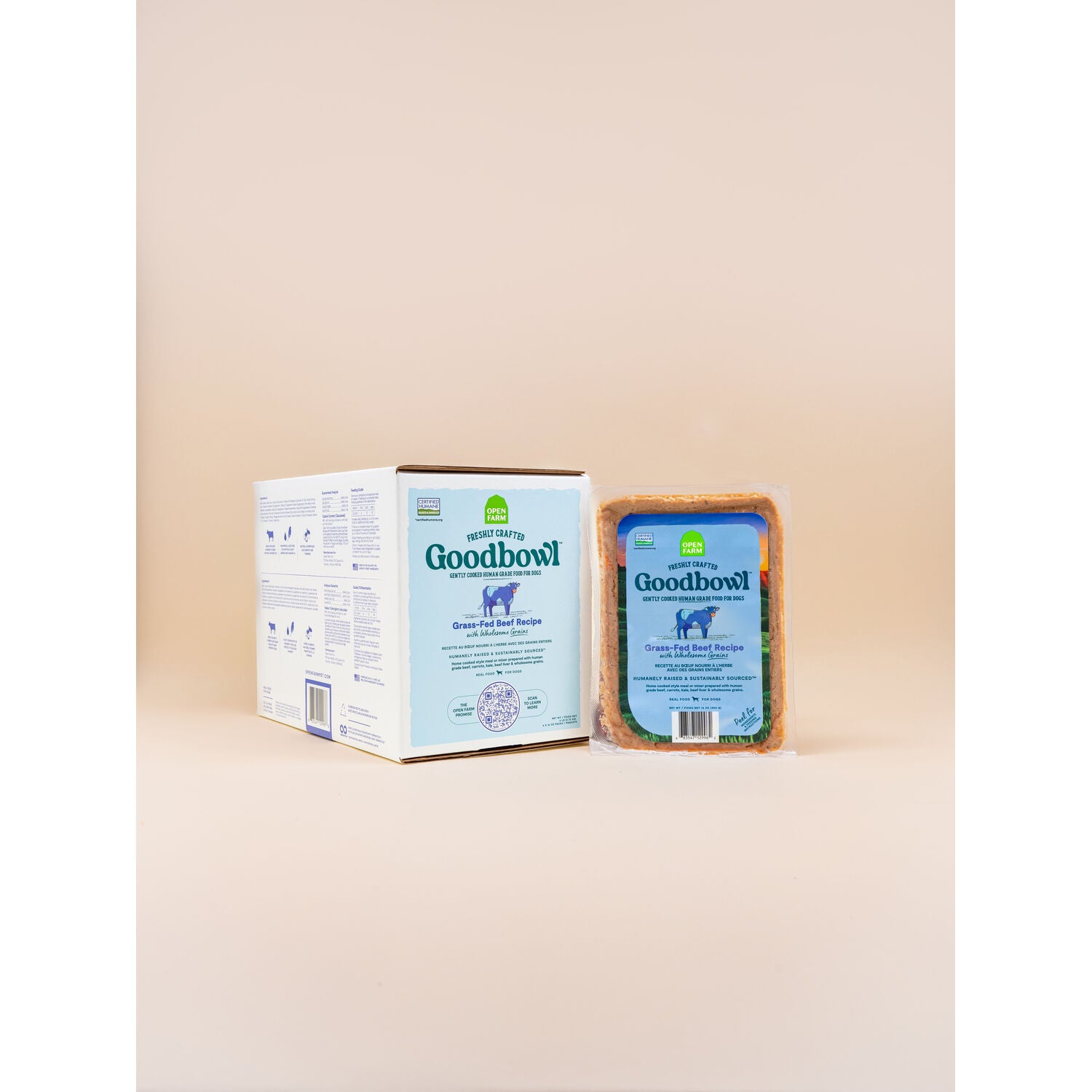 Open Farm Goodbowl Grass-Fed Beef & Wholesome Grains Gently Cooked Frozen Dog Food