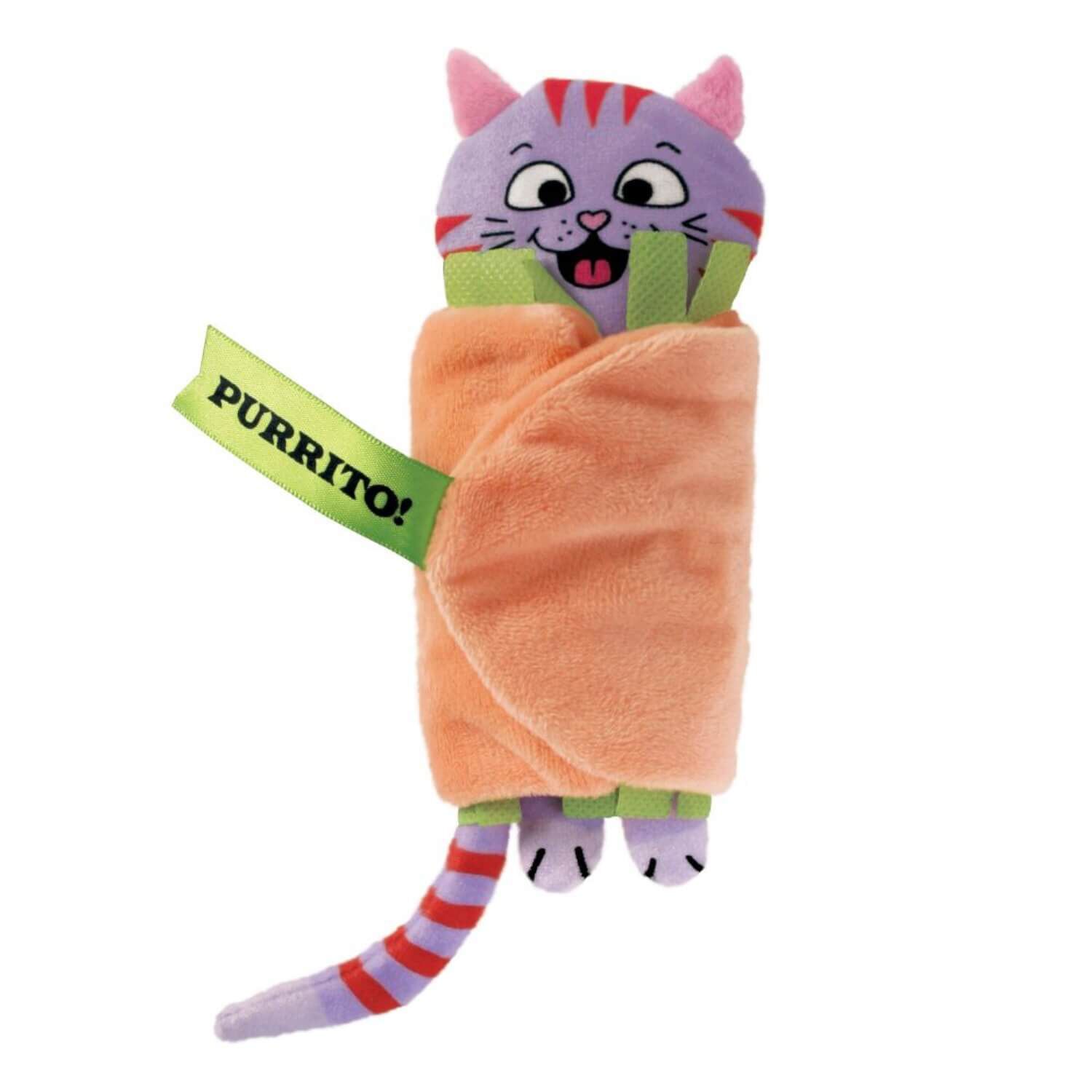 Kong Pull-A-Partz Purrito Plush Catnip Cat Toy, 5.5"
