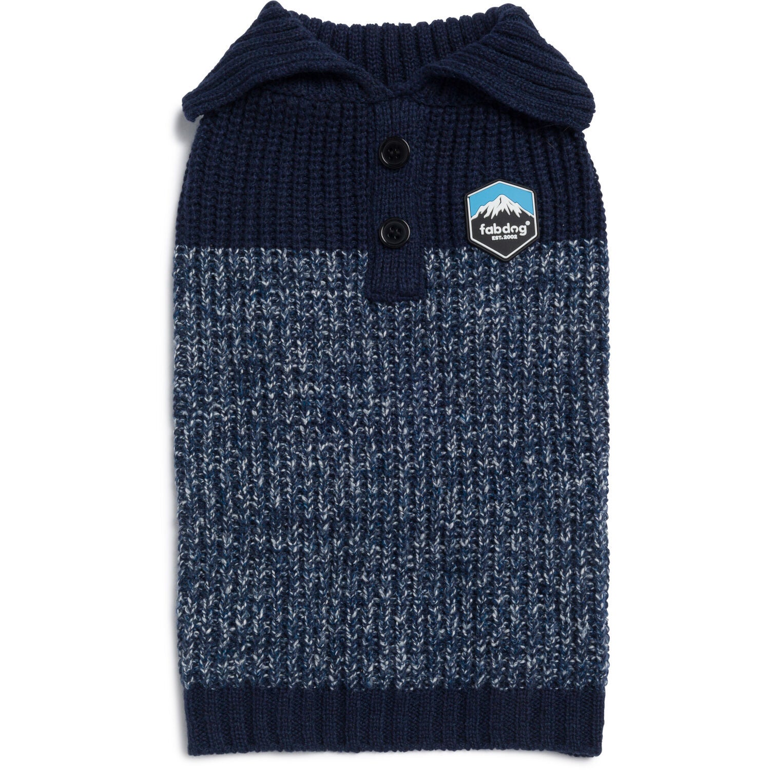 Fabdog Bluearled Henley Dog Sweater, Small