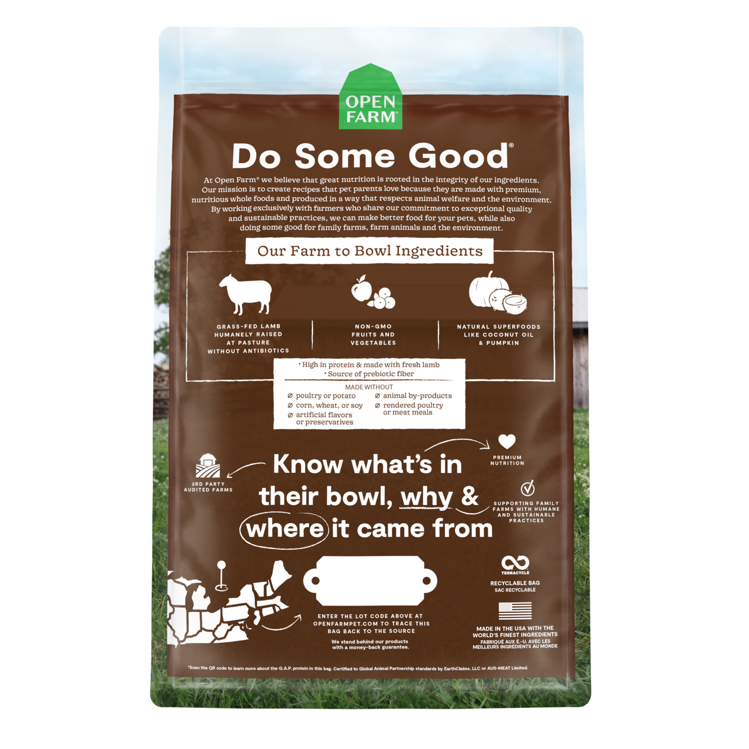 Open Farm Grain-Free Pasture Raised Lamb Recipe Dry Cat Food, 4Lb