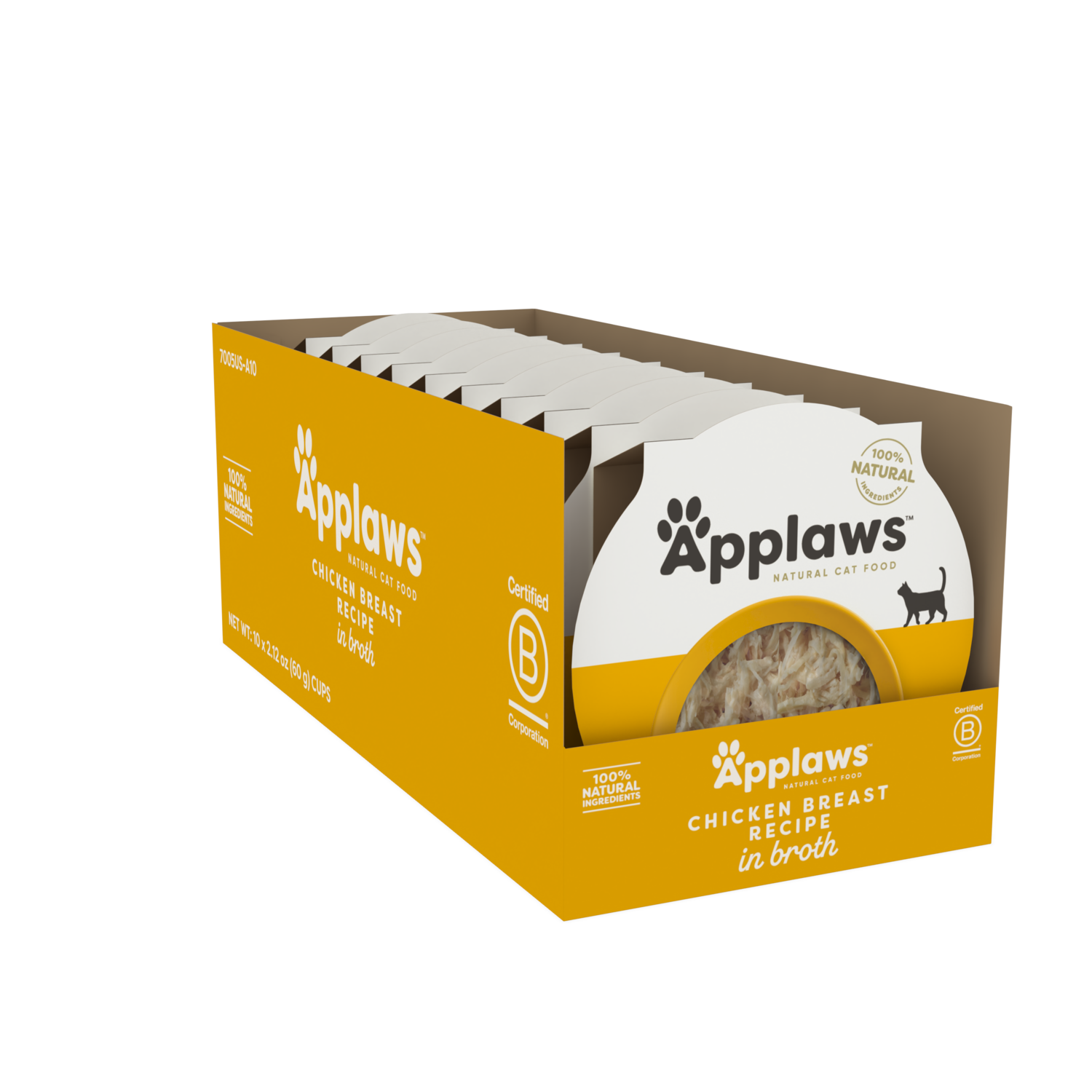 Applaws Natural Limited Ingredient Chicken Breast In Broth Wet Cat Food, 2.12-Oz Pack Of 10