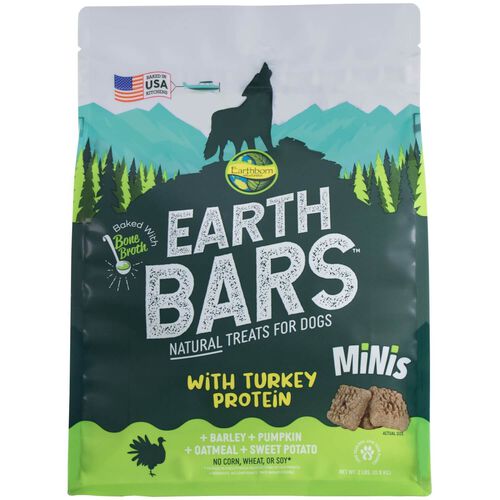 Earth Bars Turkey Flavor Mini Biscuits For Dogs