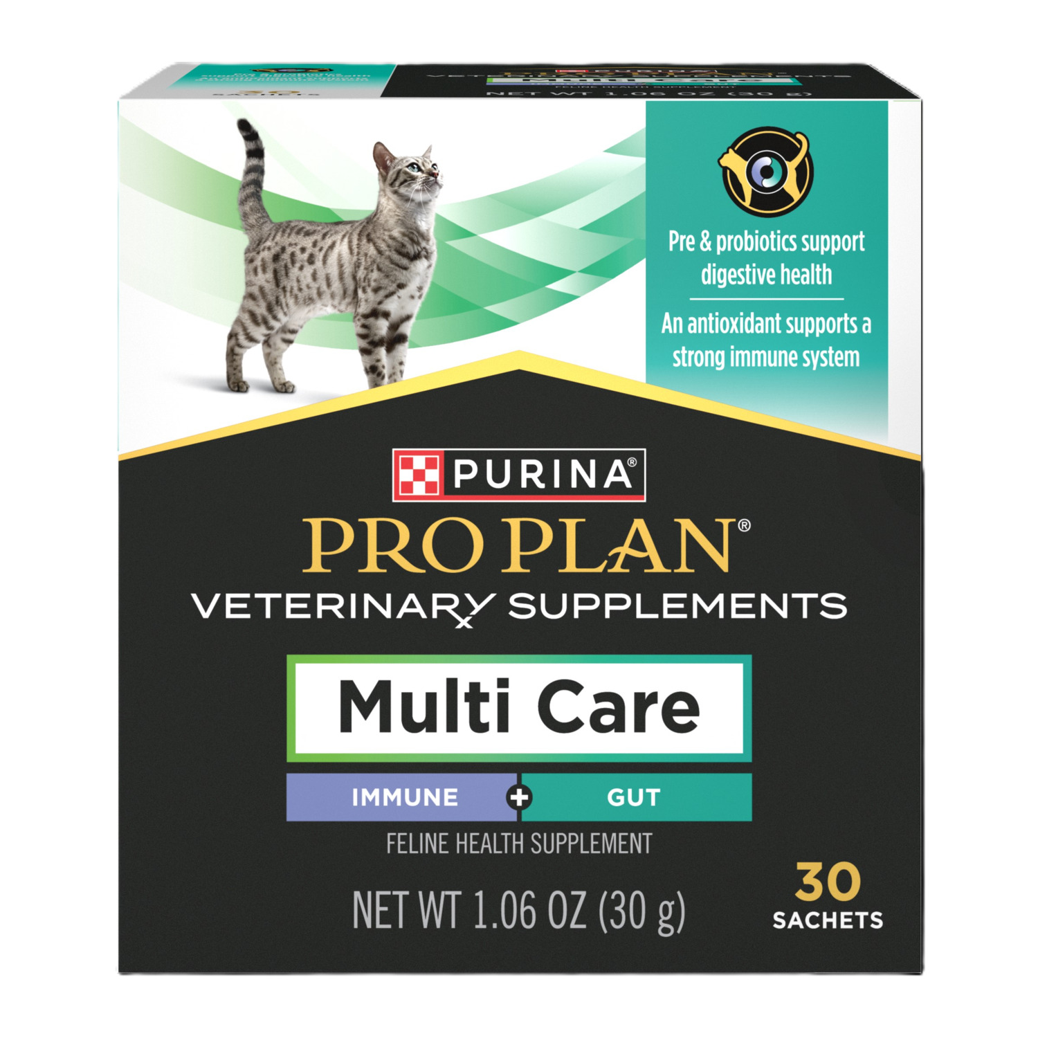 Purina Pro Plan Veterinary Cat Supplements Multi-Care Cat Dietary Supplement - 30-Ct. Box