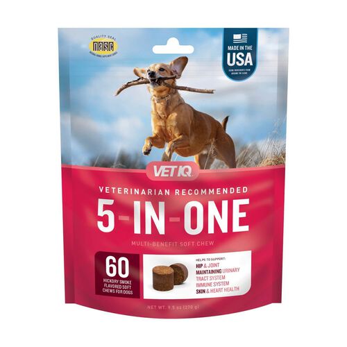 Vet Iq 5 In 1 Multi Benefit Soft Chew Dog Supplement, Hickory Smoke Flavored