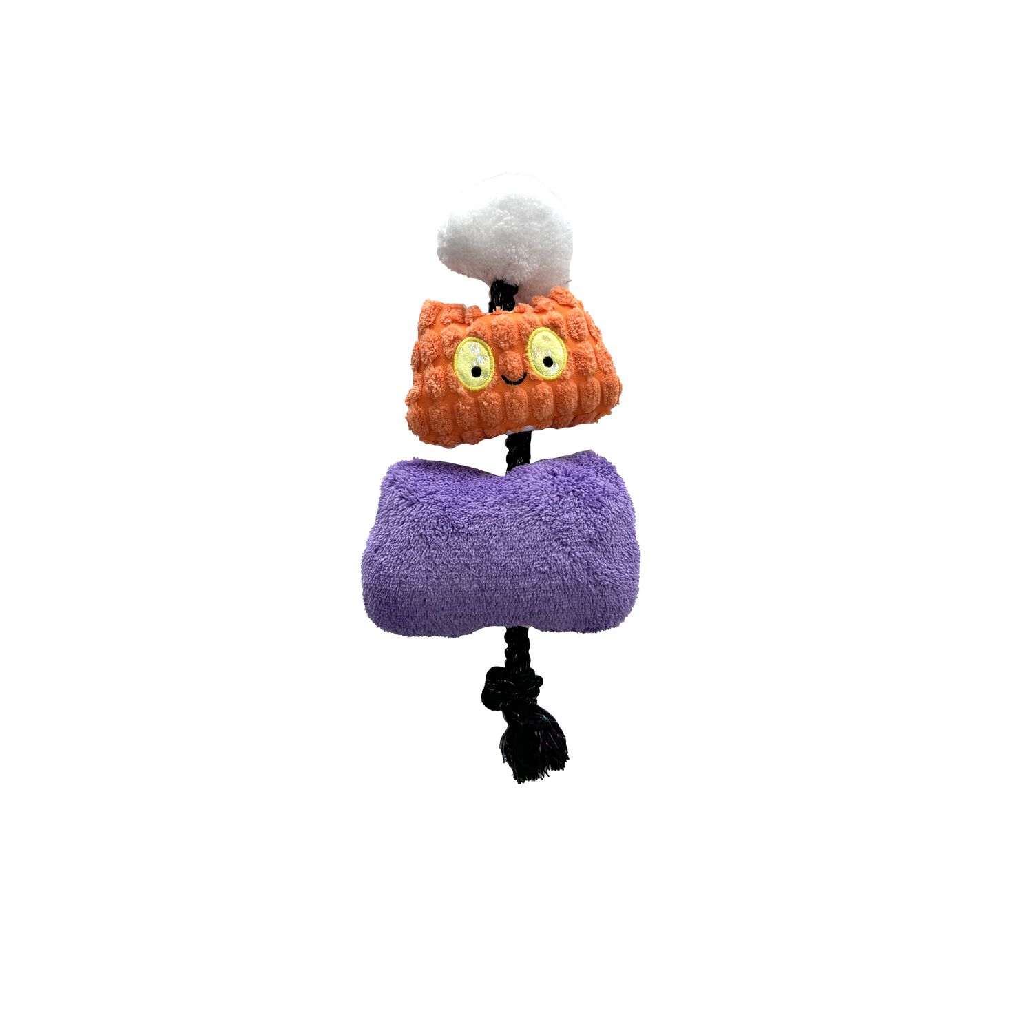 Aristopet Cosmic Chills Candy Corn Halloween Rope Squeaky Dog Toy, Small