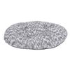 Furhaven Two Tone Fur & Suede Oval Dog & Cat Bed - Gray