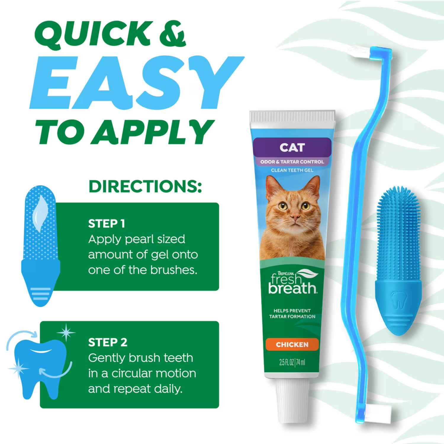 Tropiclean Fresh Breath Odor & Tartar Control Dental Kit For Cats