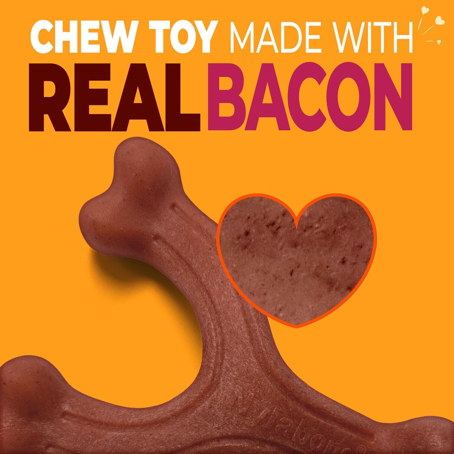 Nylabone Strong Chew Wishbone Bacon Flavored Dog Chew Toy, Large