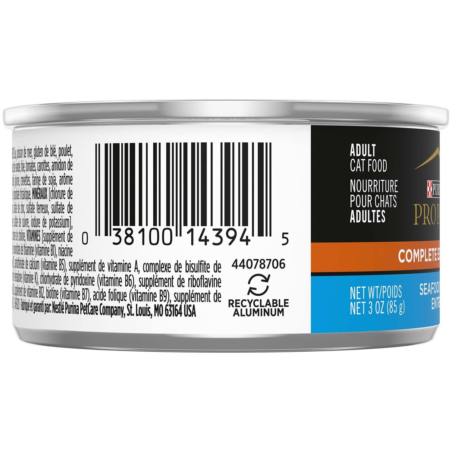 Purina Pro Plan Complete Essentials Seafood Stew Entree In Sauce Adult Wet Cat Food, 3-Oz Can Pack Of 24