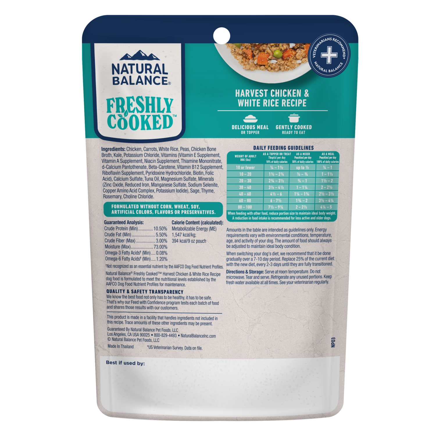 Natural Balance Platefulls Harvest Chicken & Rice Recipe Wet Dog Food, 9-Oz